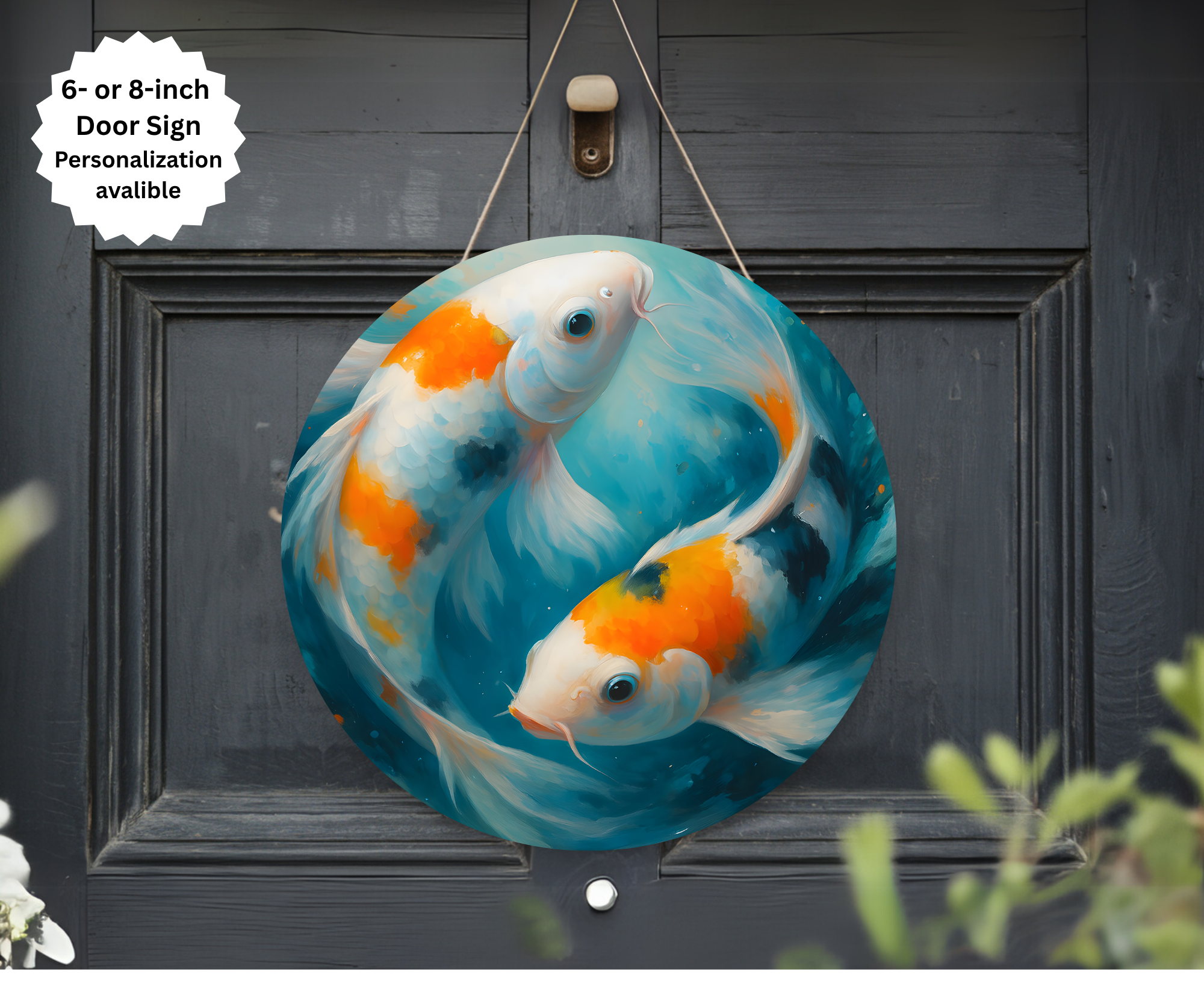 Koi Fish Door Signs