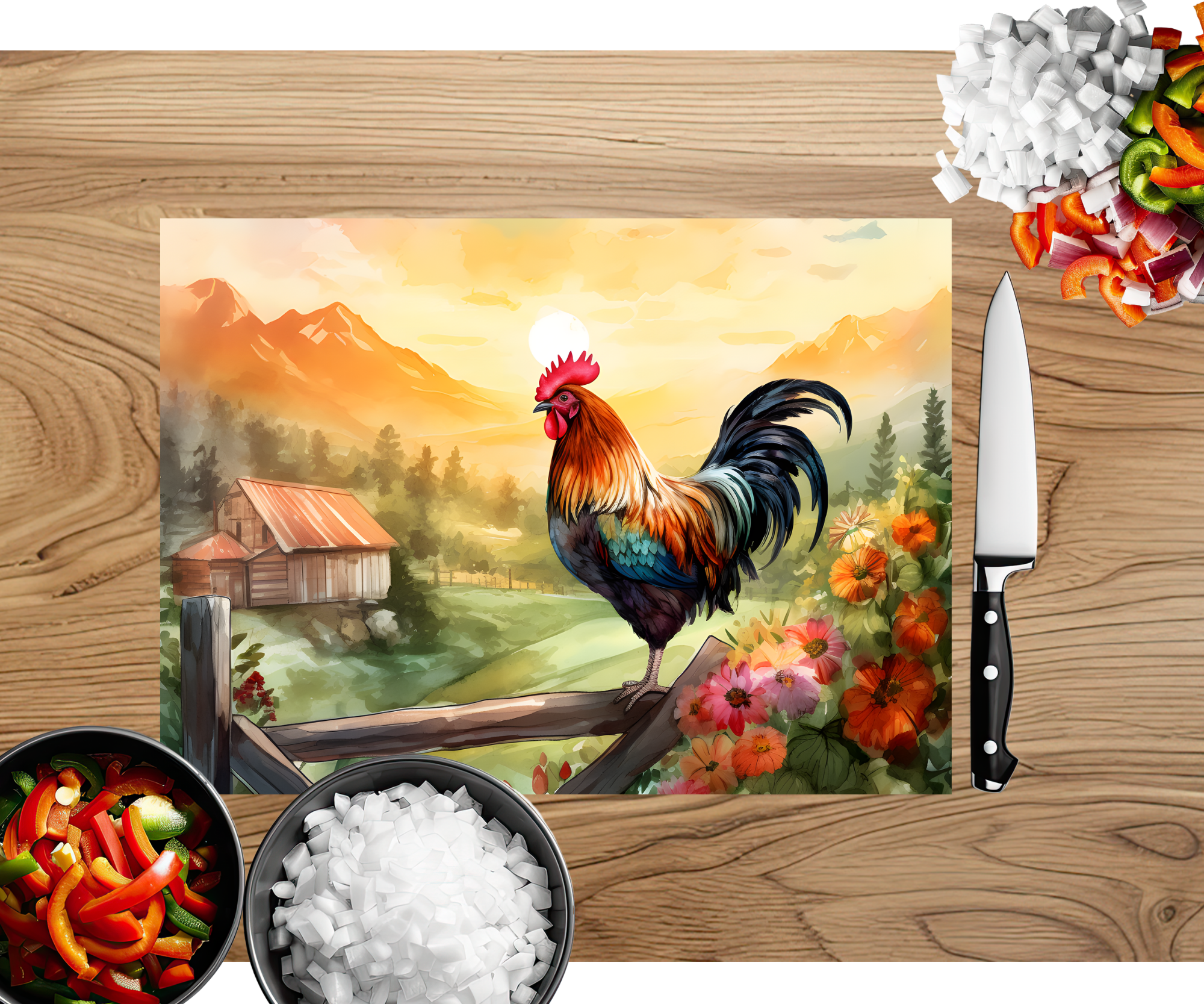 Cluck and Chop Chicken Cutting Boards