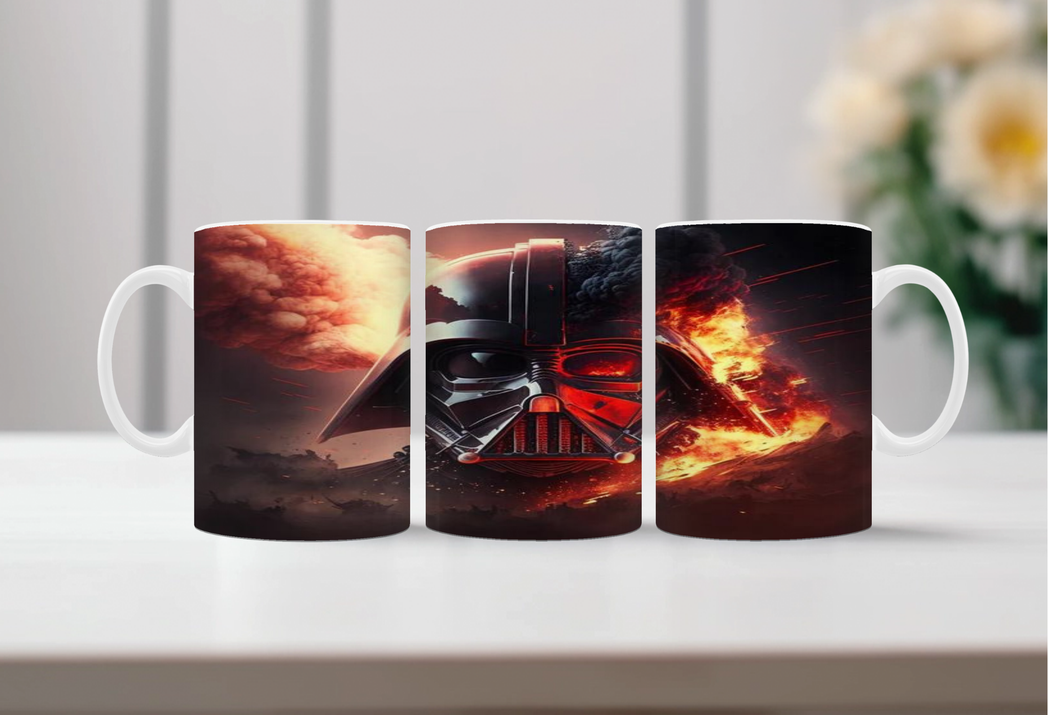 Vader image Coffee Mugs. Start your morning on the Dark Side — in the best way.