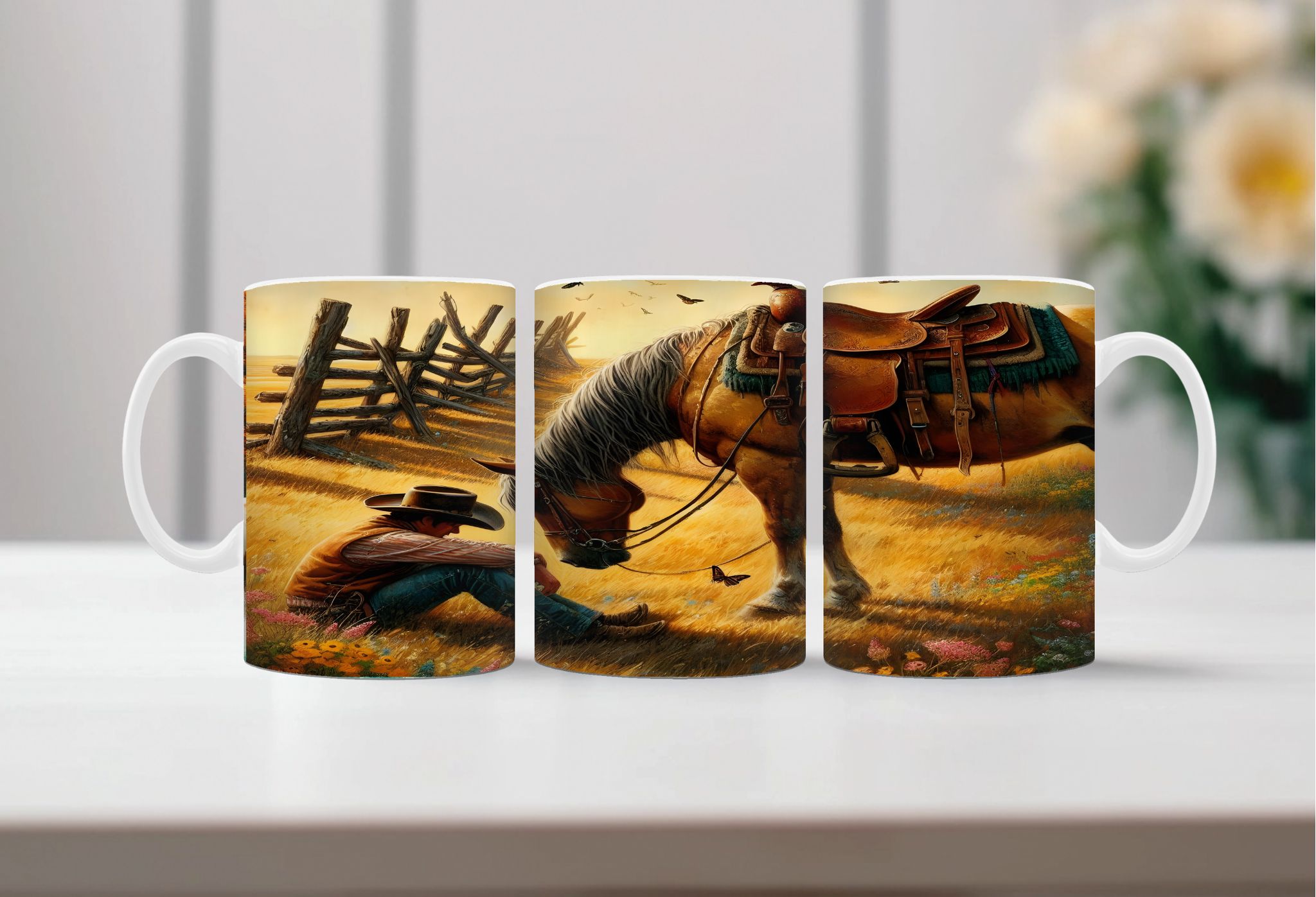 Horse Image Coffee Mugs Grace in Motion