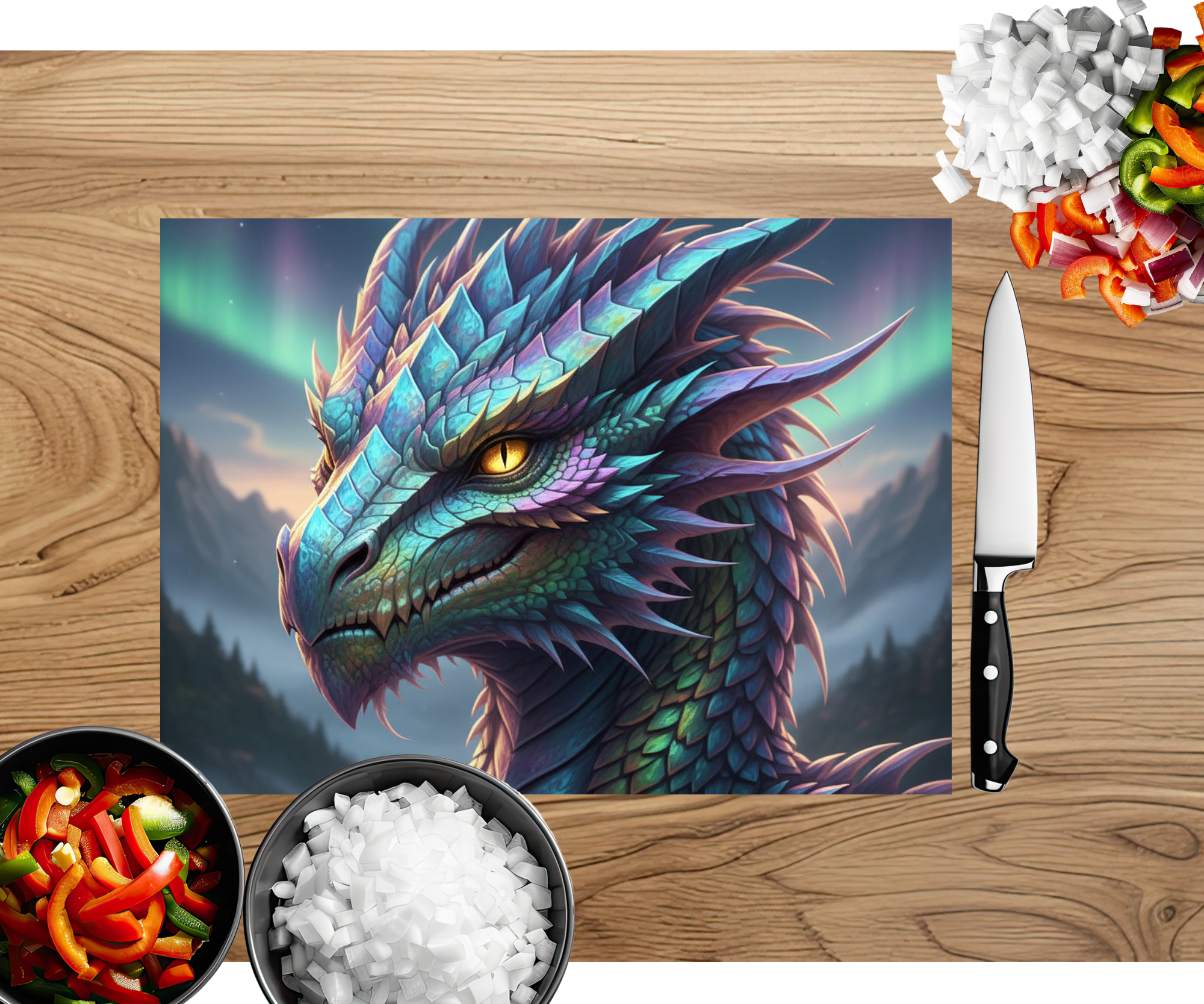 Majestic Dragon Scales Cutting Board