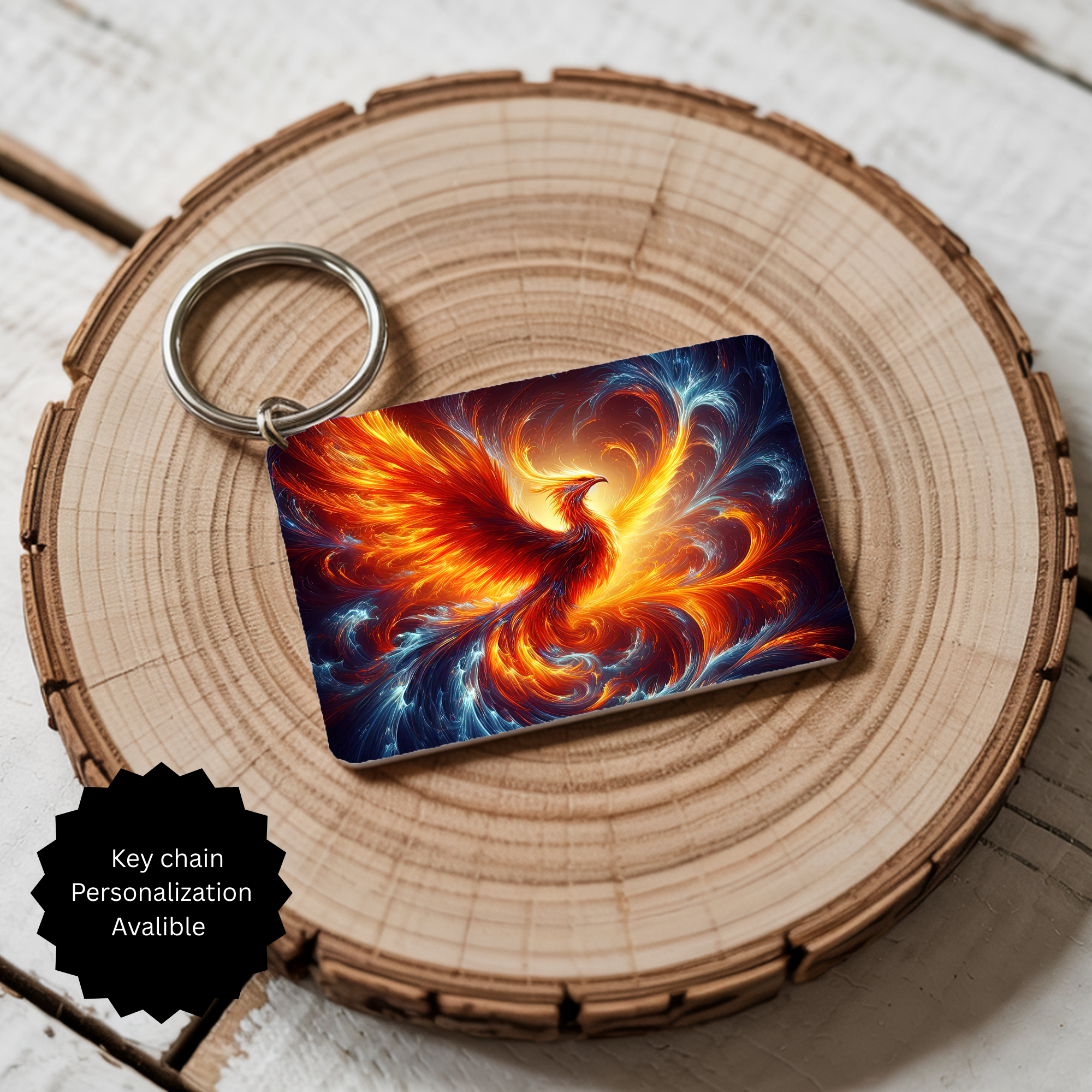Phoenix Keychain - Mythical Fire Bird Accessory