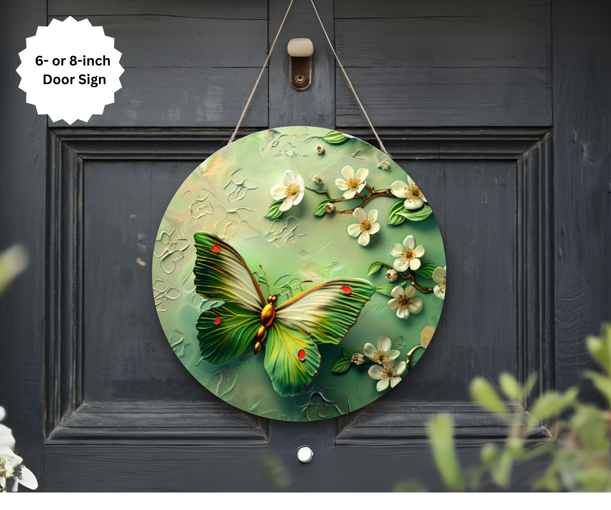 Butterfly Door Signs, Multiple images options.