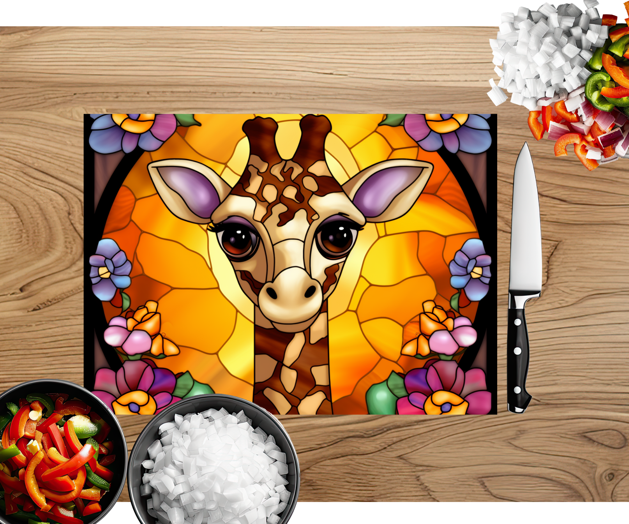 Gentle Giraffe Dreams Cutting Board