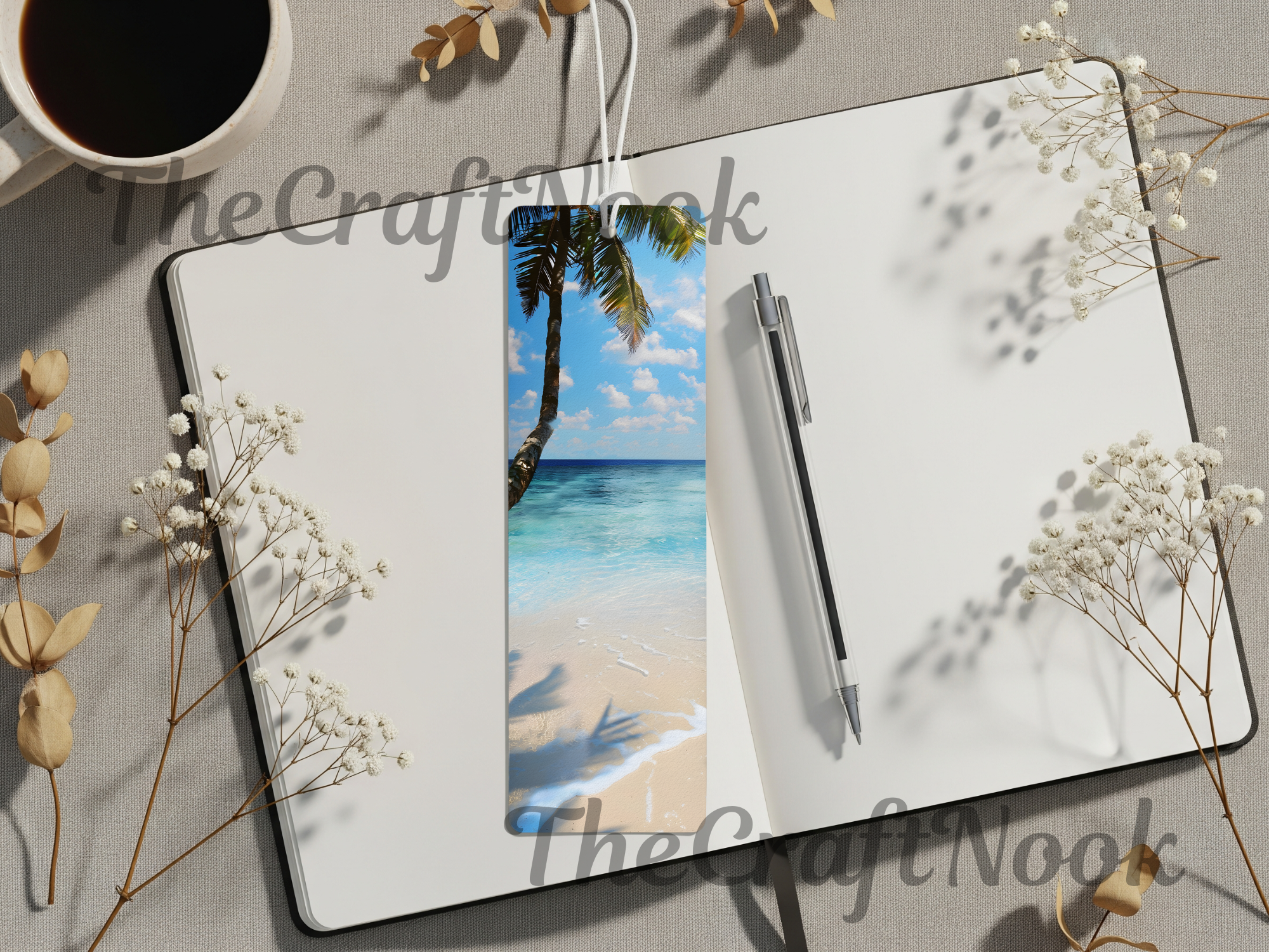 Aluminum Metal Bookmarks, Beach Images