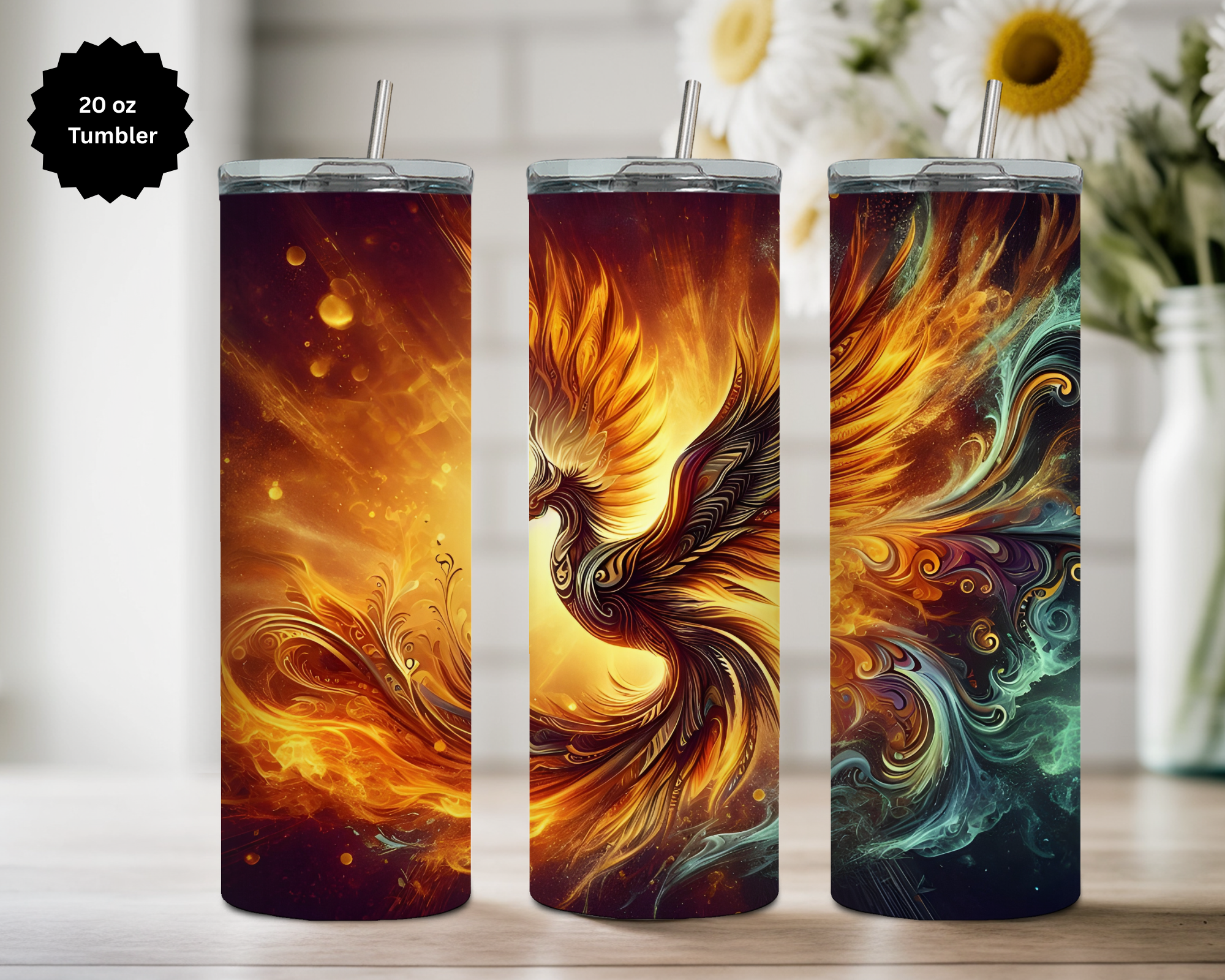 Phoenix 20 oz Stainless Steel Tumbler - Rise & Shine Collection
