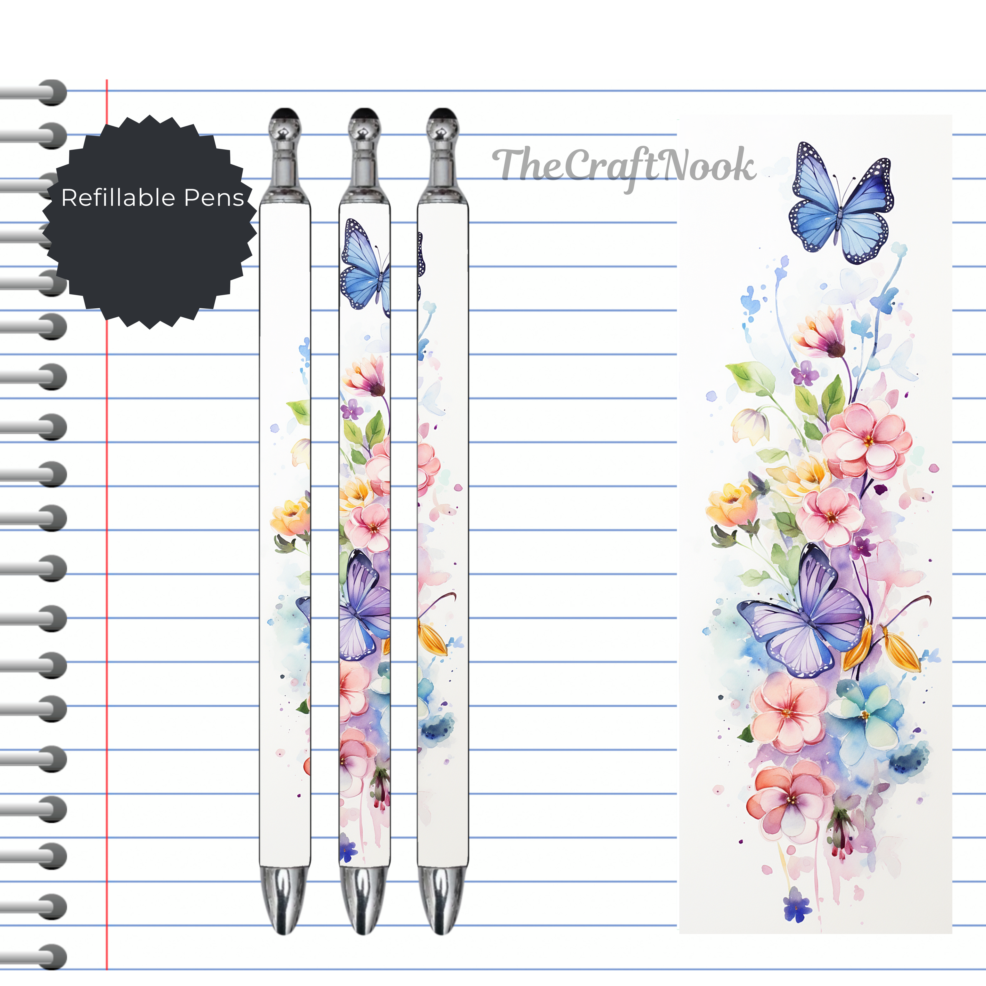 Butterfly Refillable Pens, multiple options and Images available.