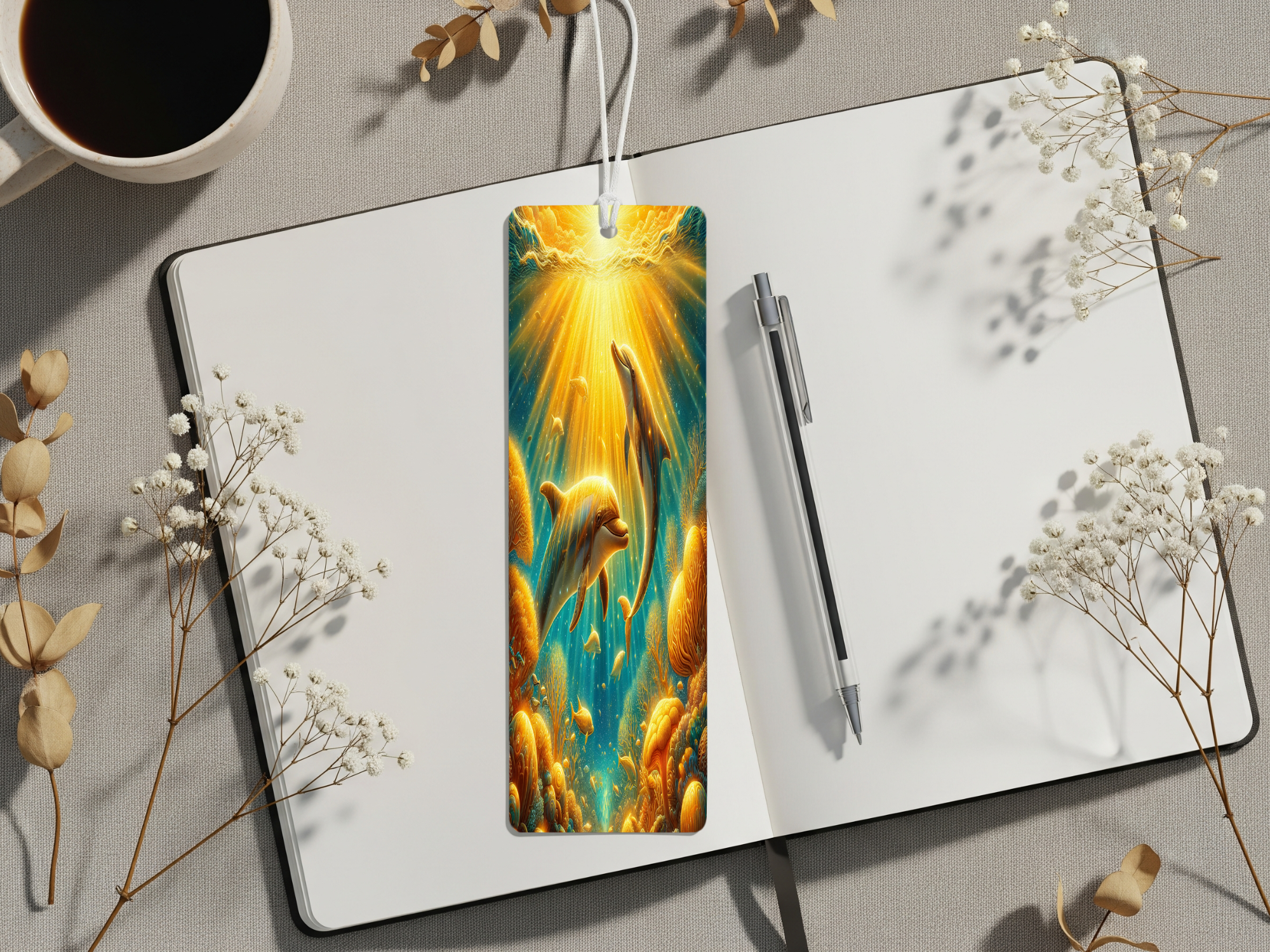 Aluminum Metal Bookmarks, Dolphin images. Make every chapter a splash!