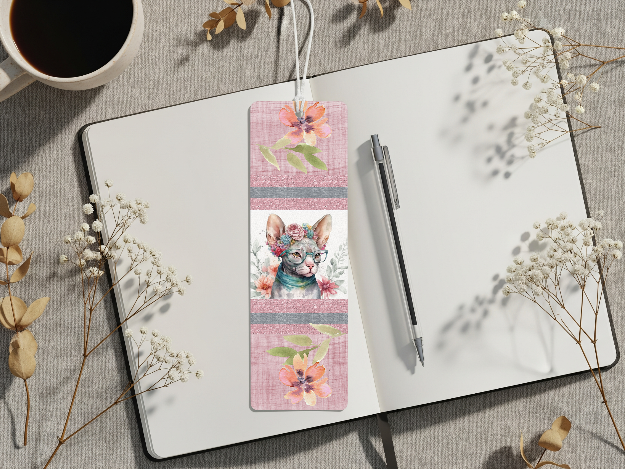 Aluminum Metal Bookmarks, Cat Images. A purr‑fect pause in your story