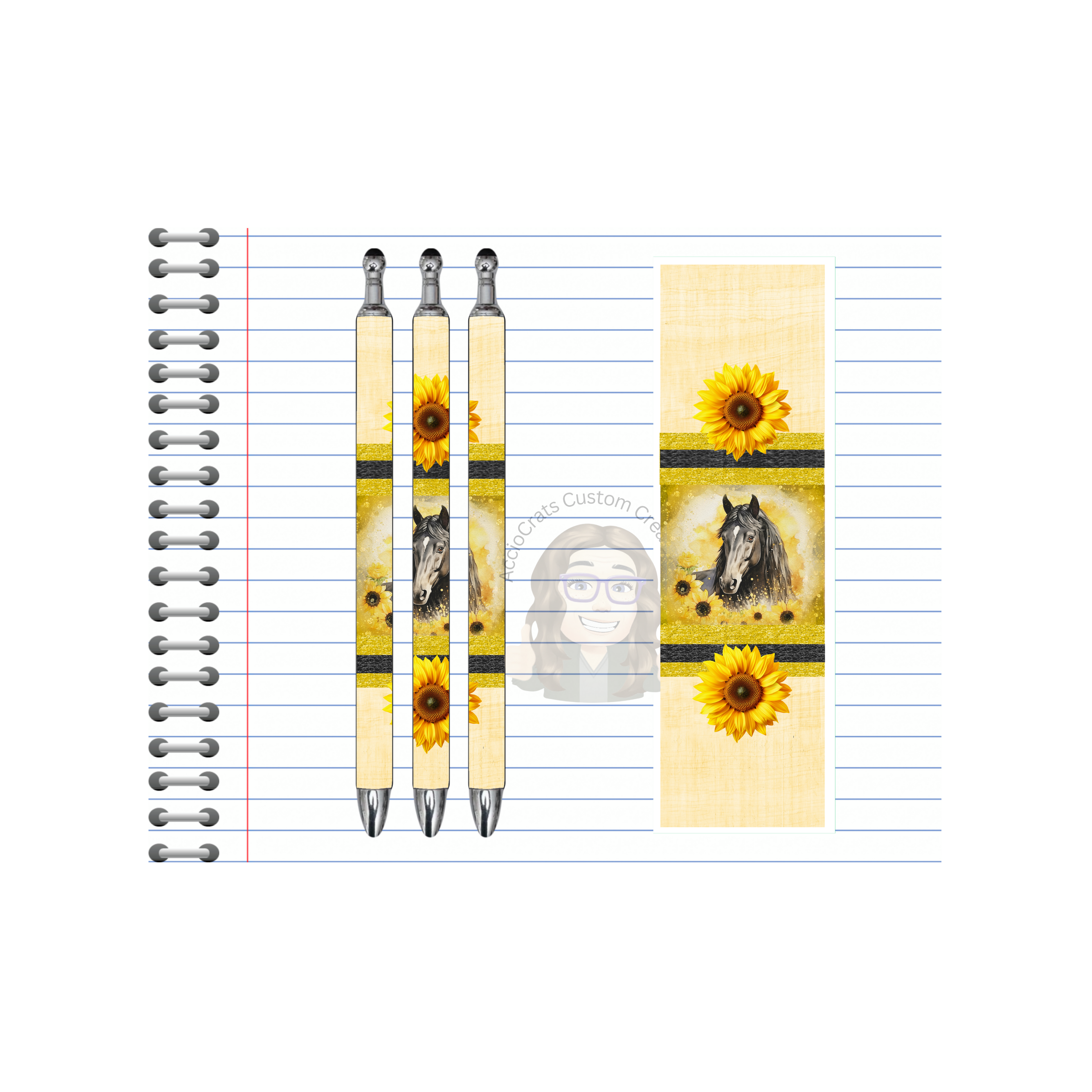 Refillable Pens, Horse Images multiple options and Images available