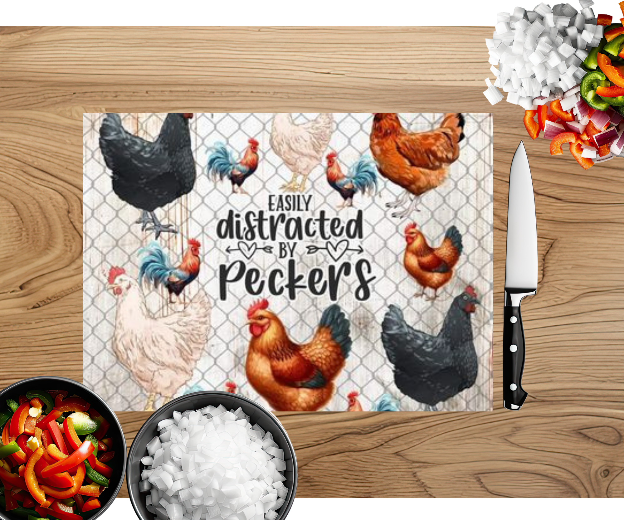 Cluck and Chop Chicken Cutting Boards