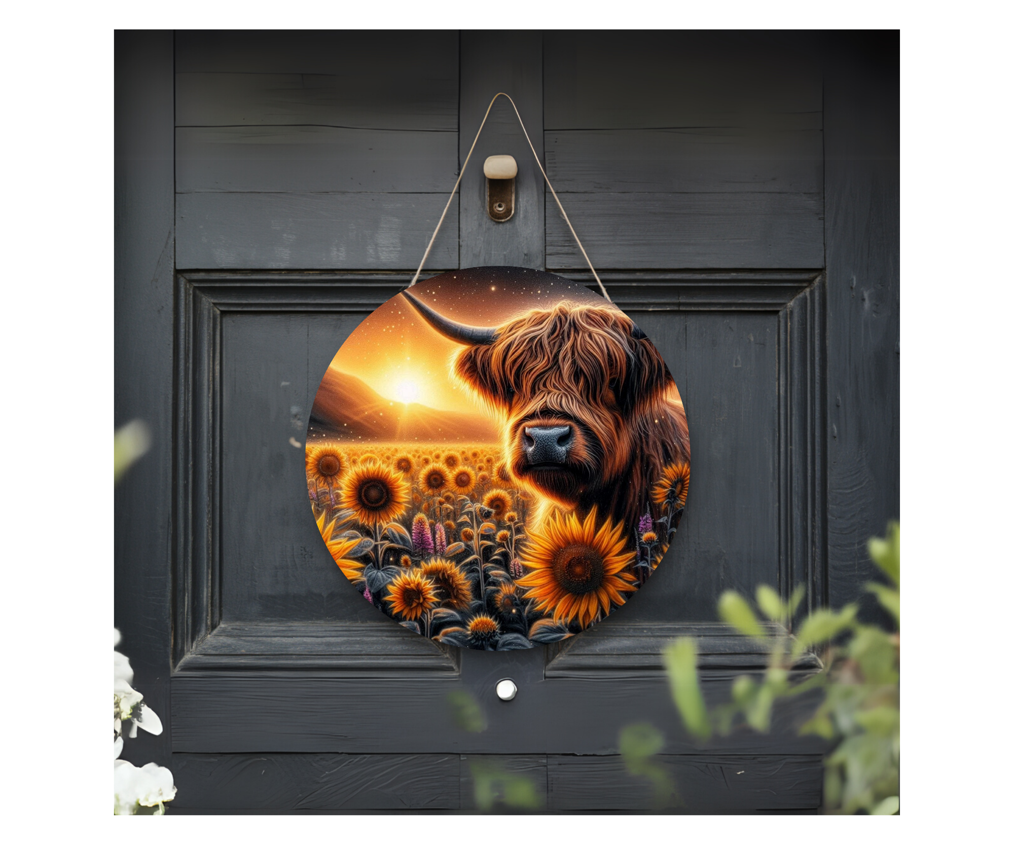 Highland Cow Door Signs