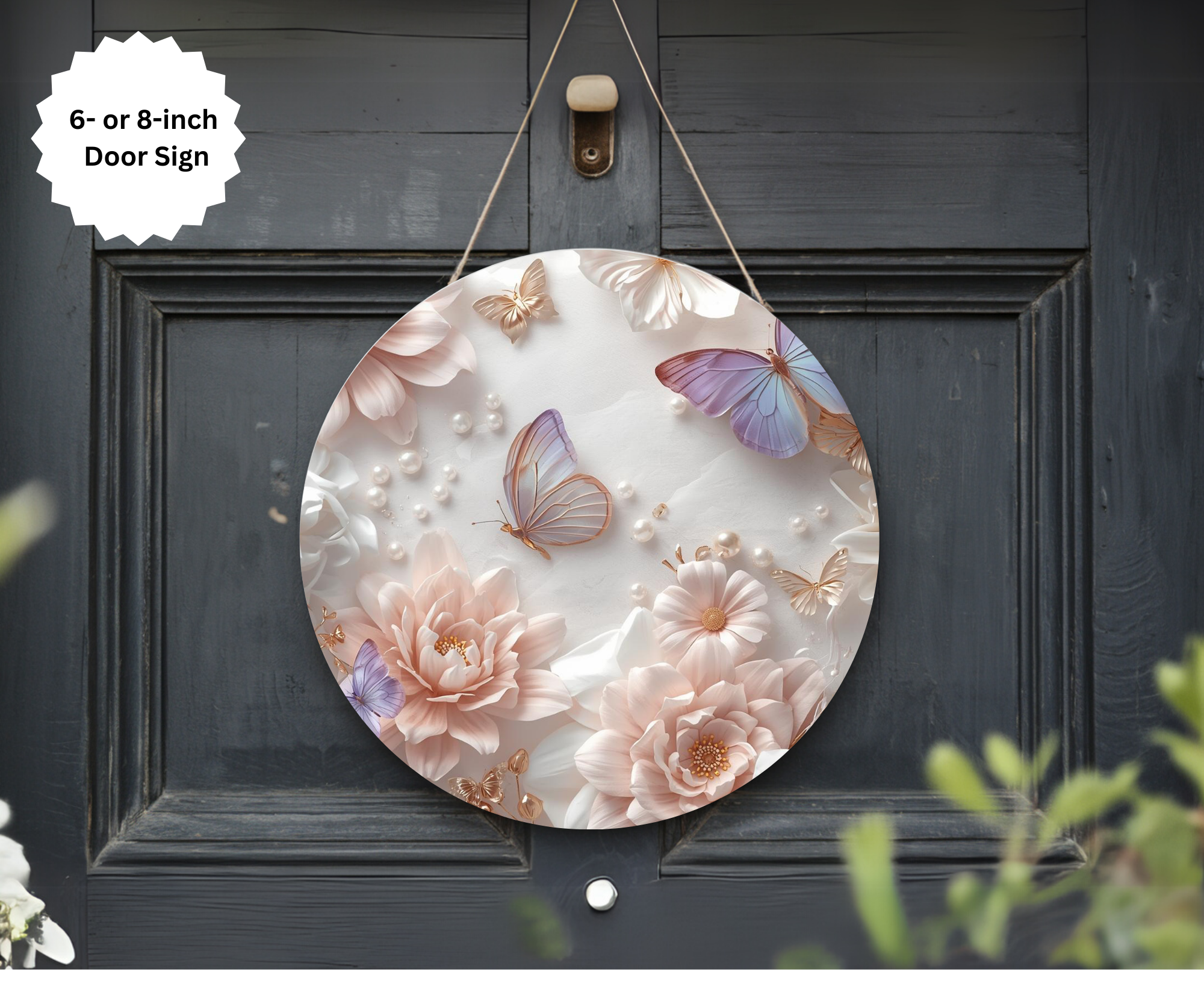 Butterfly Door Signs, Multiple images options.