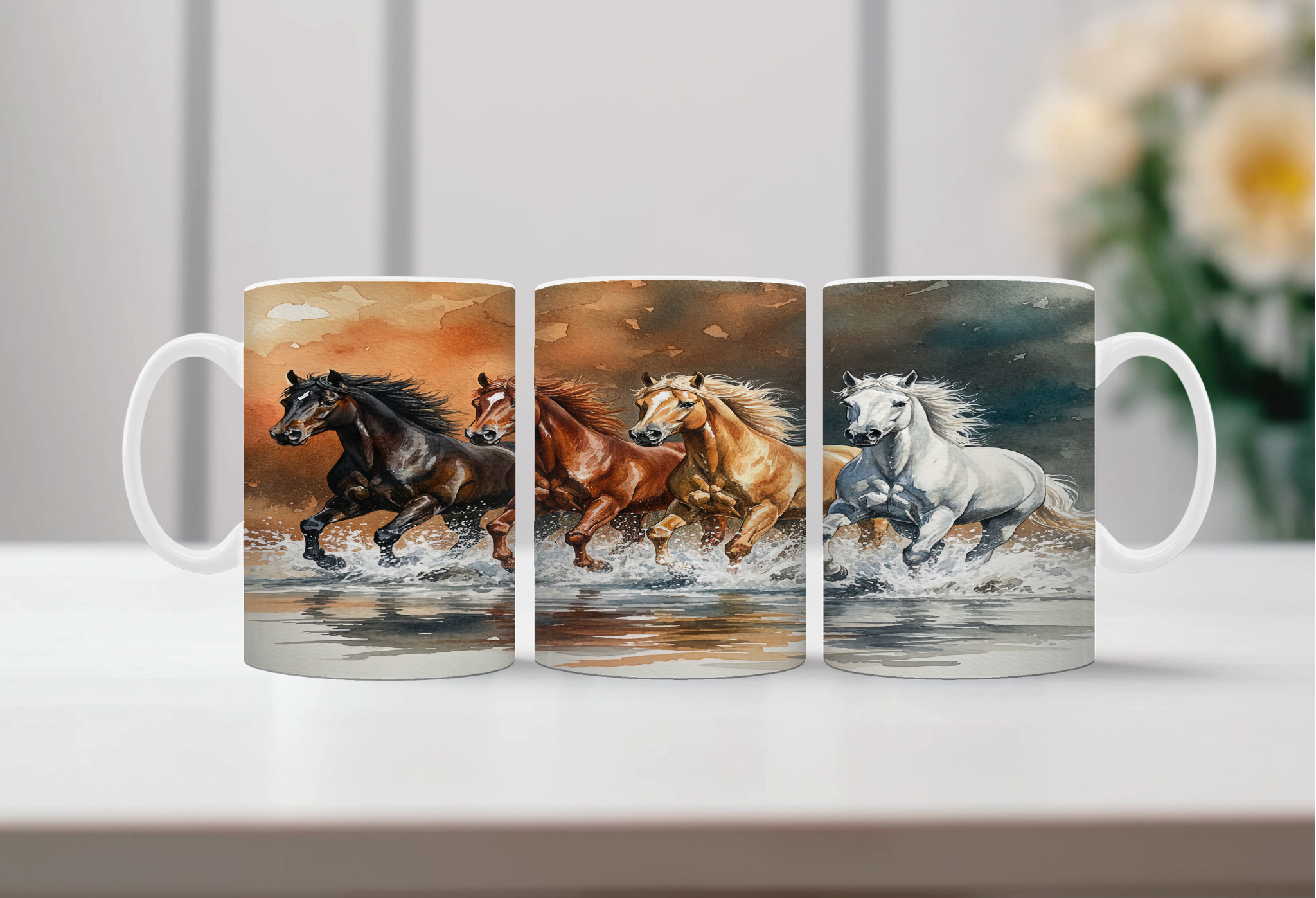 Horse Image Coffee Mugs Grace in Motion