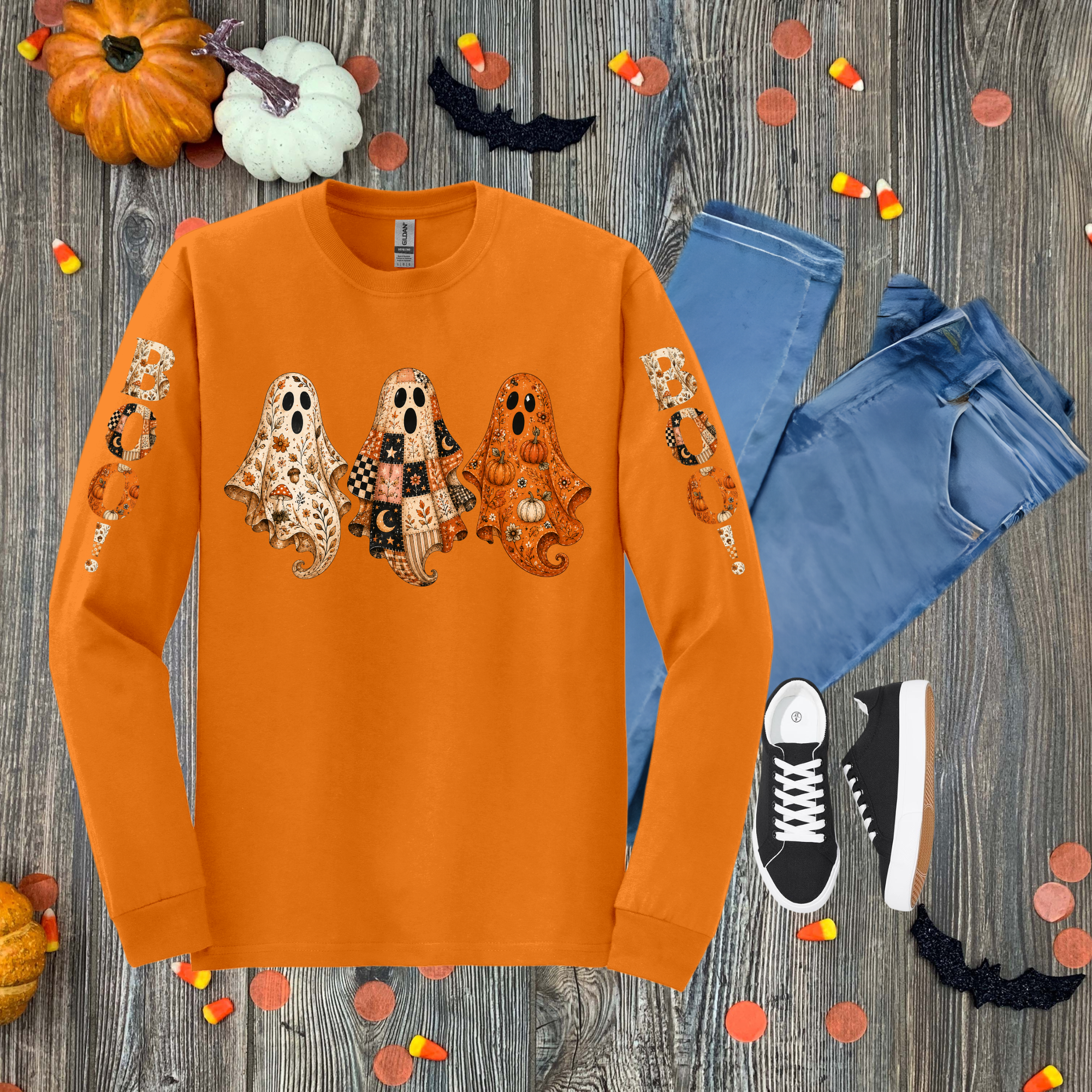 Preppy Ghost Long-Sleeve Tee