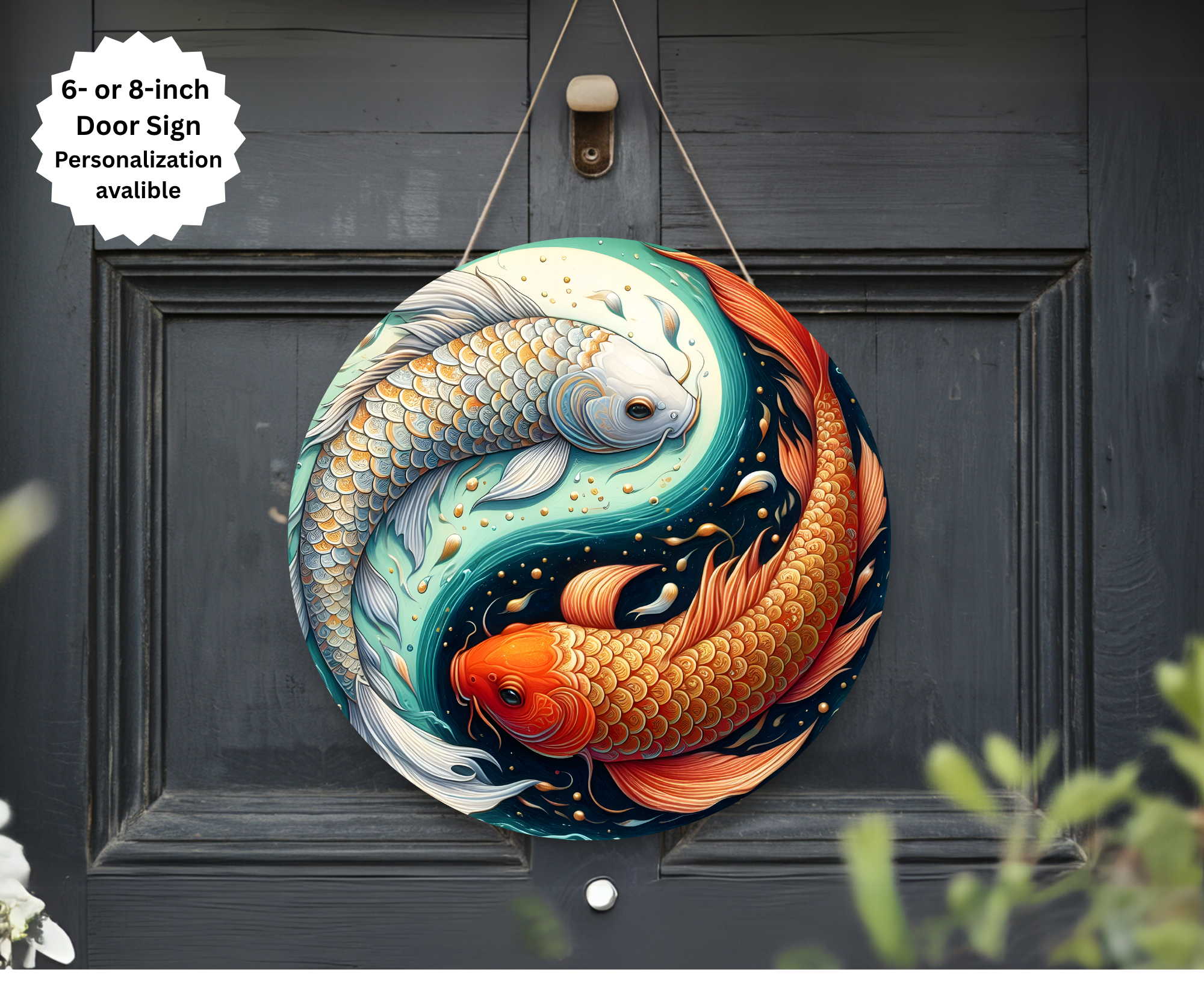Koi Fish Door Signs