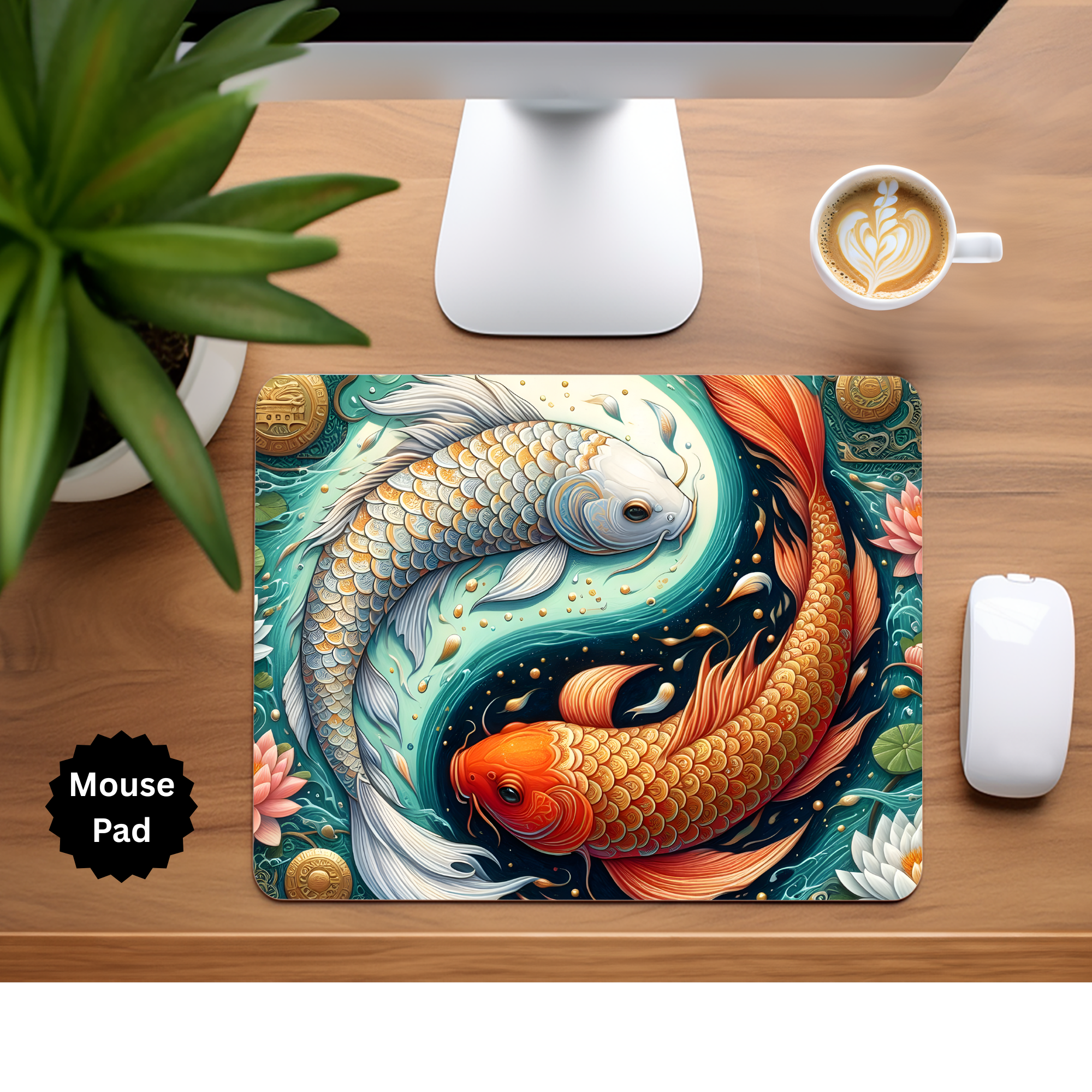 Koi Fish Mouse Pad