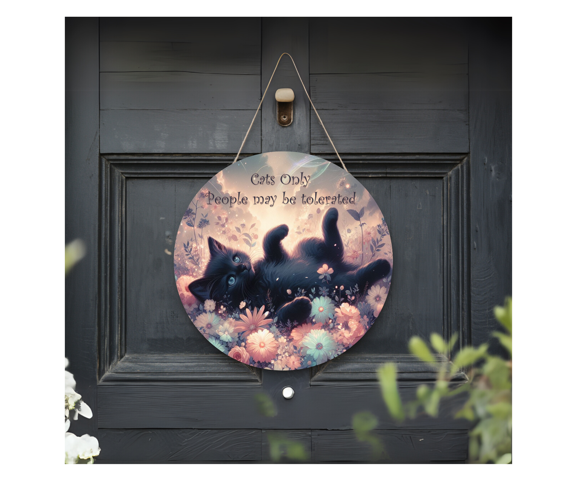Purr‑sonality Lives Here Cat Door signs