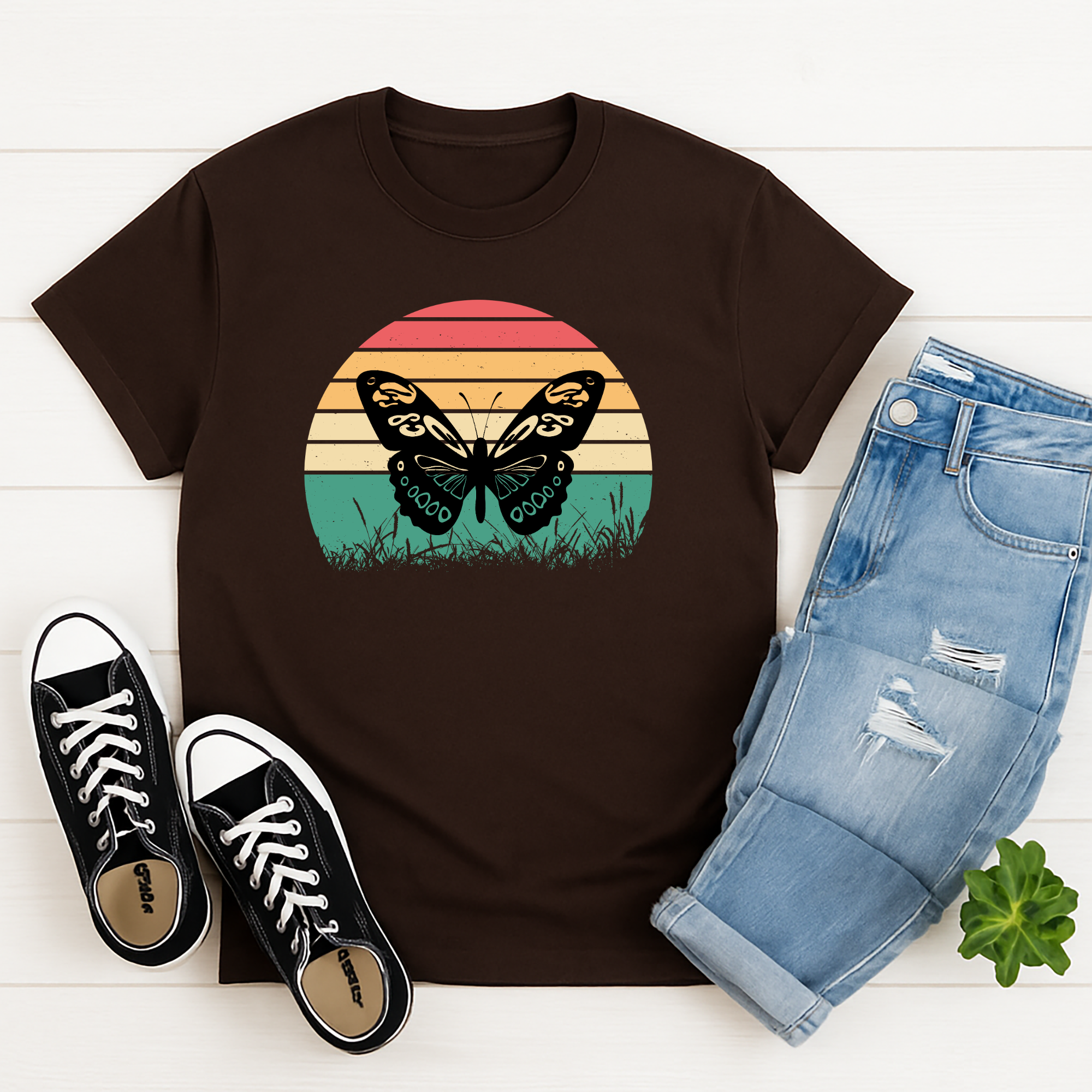 Retro Butterfly Graphic Tee