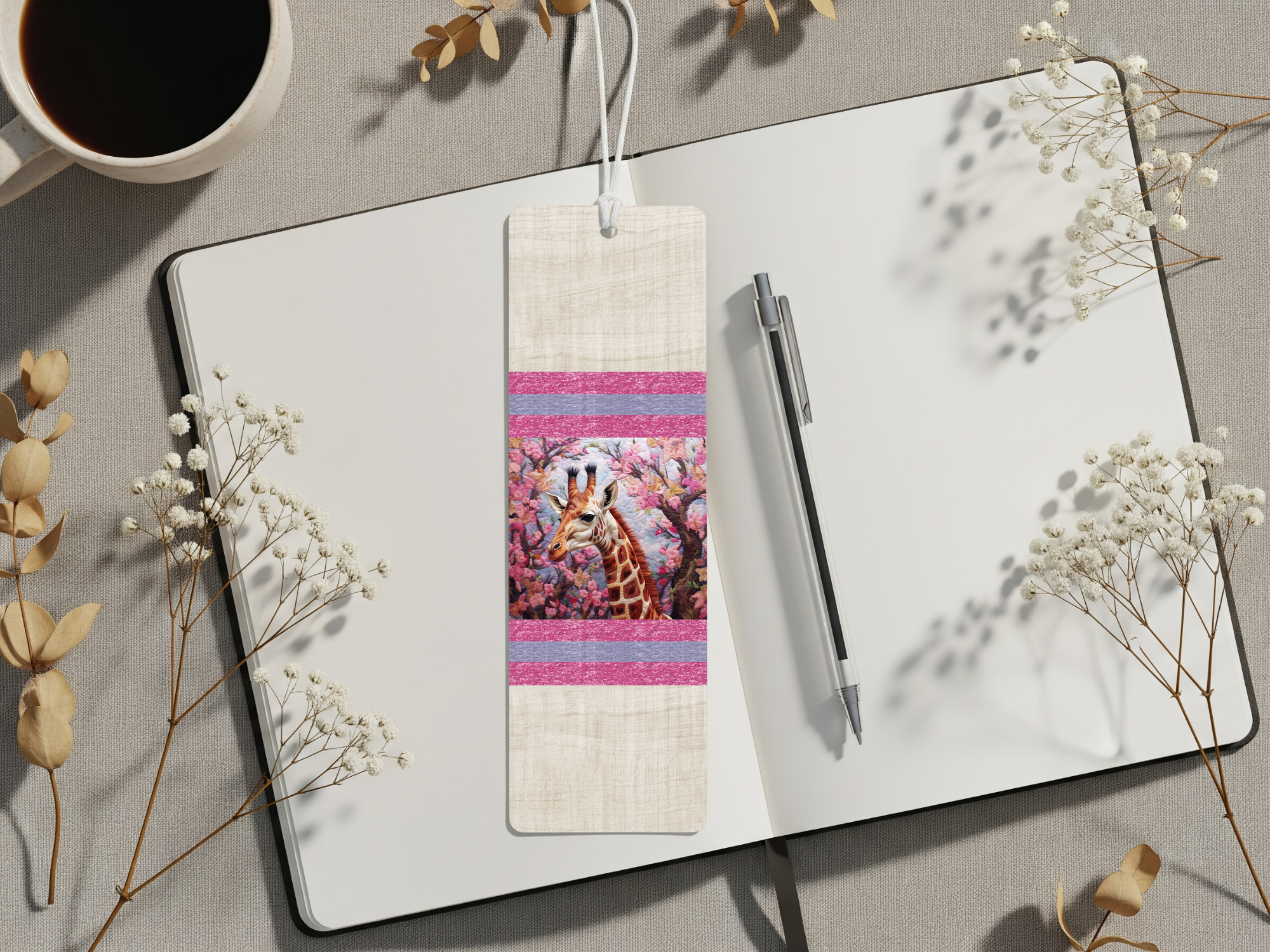 Stand tall in your reading adventures, Aluminum Metal Bookmarks, Giraffe Images