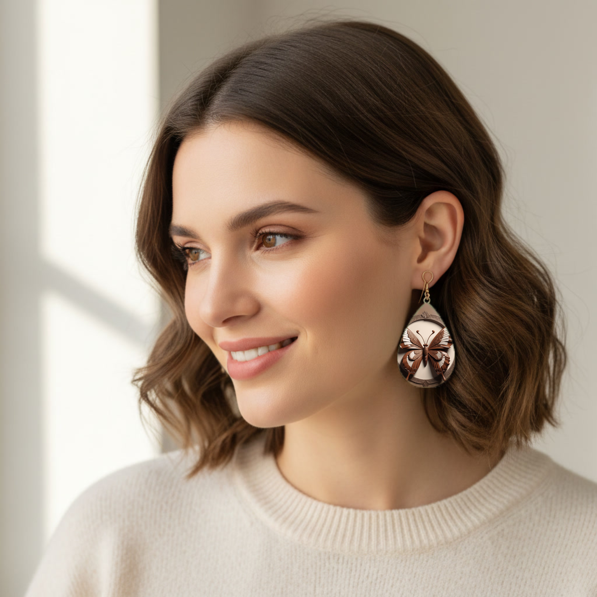 Butterfly Teardrop Earrings