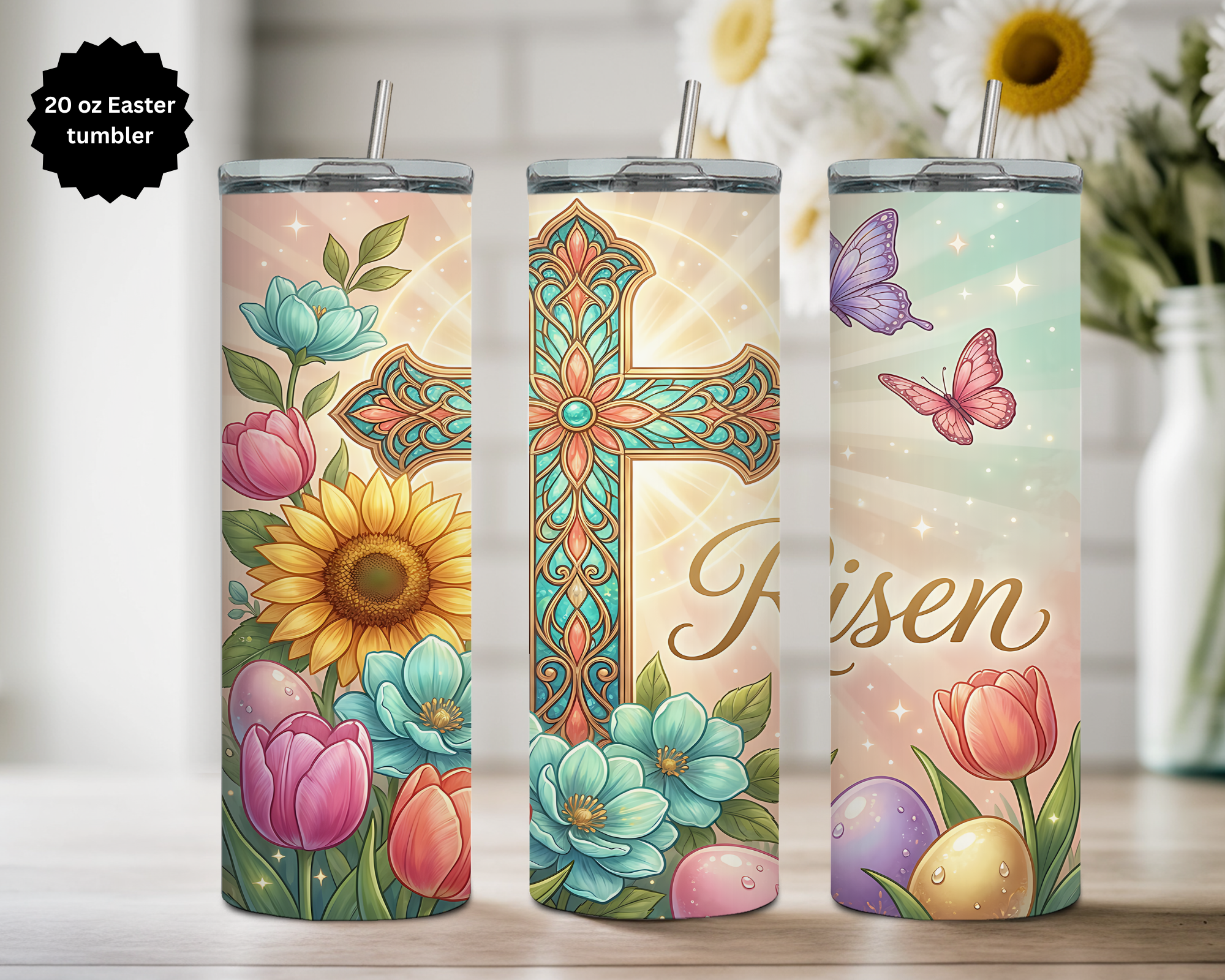 20 oz Easter Tumbler Collection. Multiple Images Available.