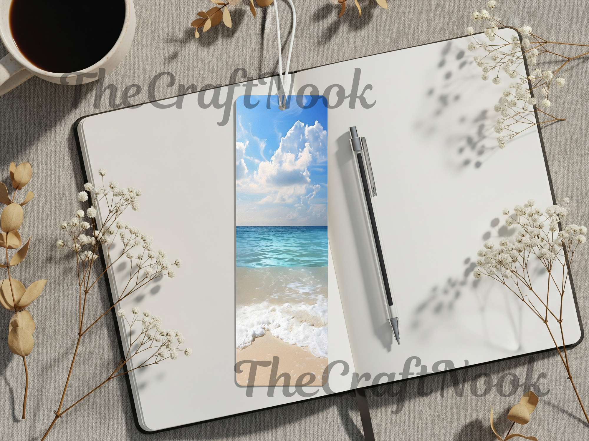 Aluminum Metal Bookmarks, Beach Images