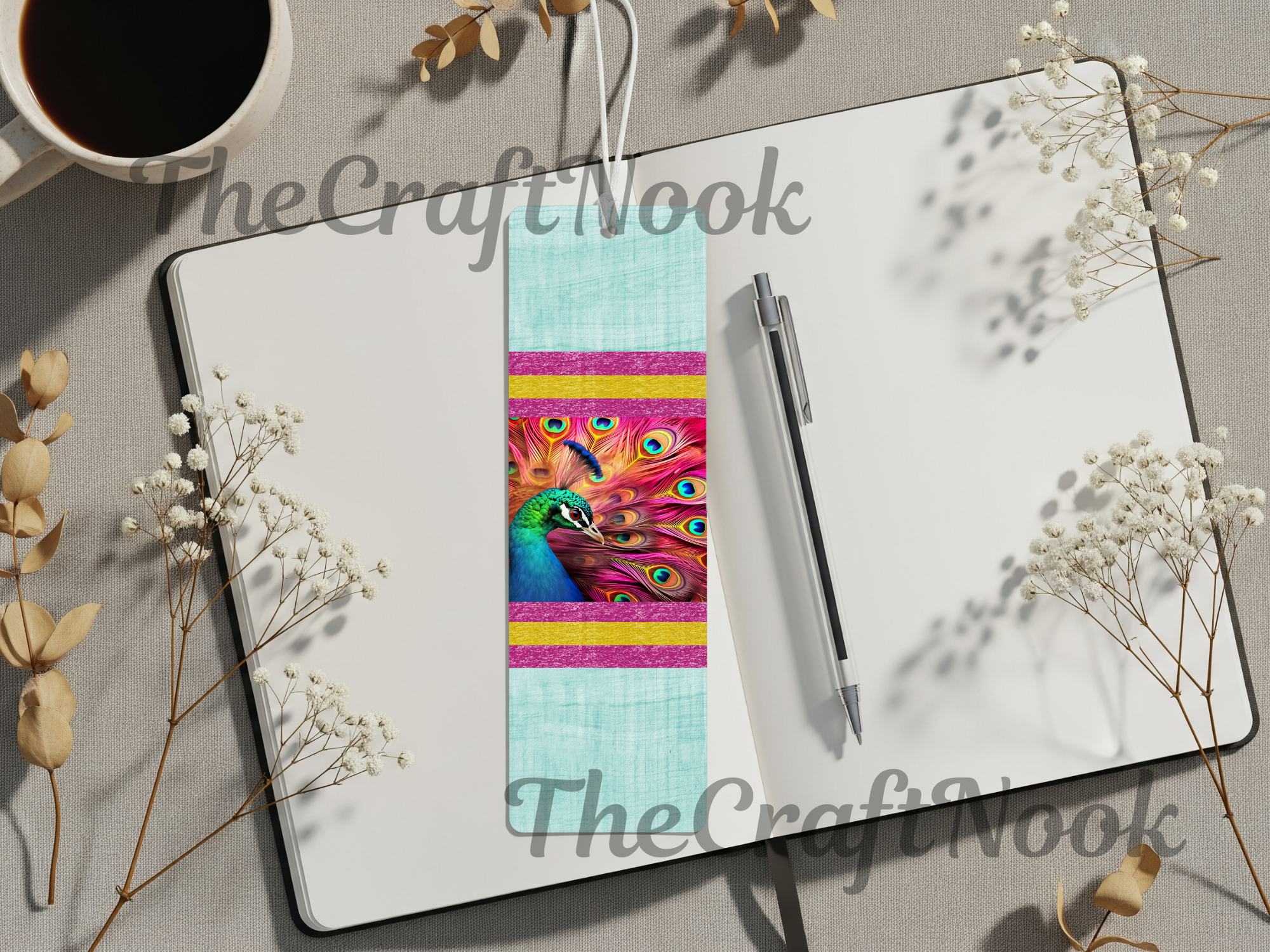 Aluminum Metal Bookmarks, Peacock Images, A little luxury for every chapter