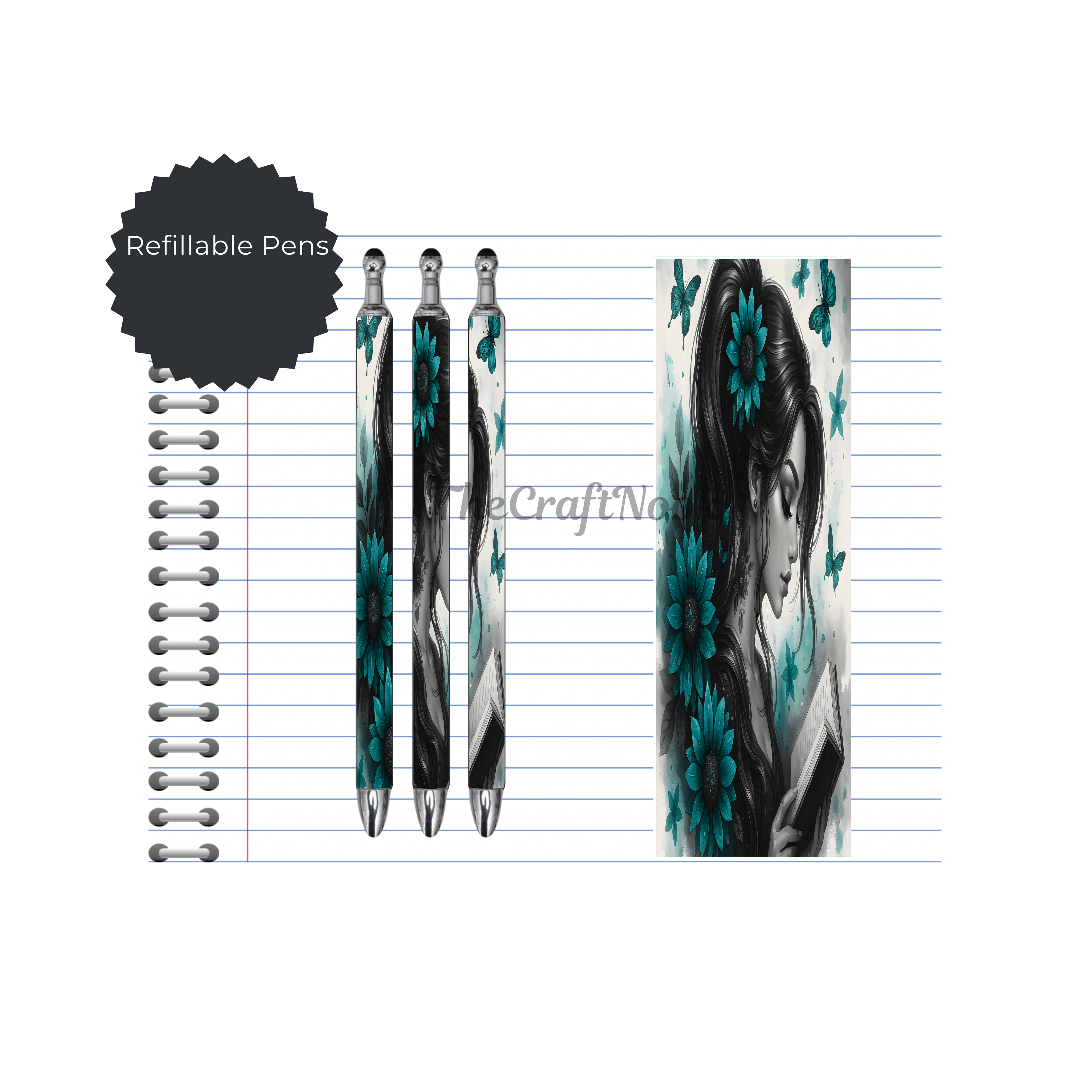 Refillable Pens, Once Upon a Pen – Book Lover Writing Pen. Multiple options and Images available