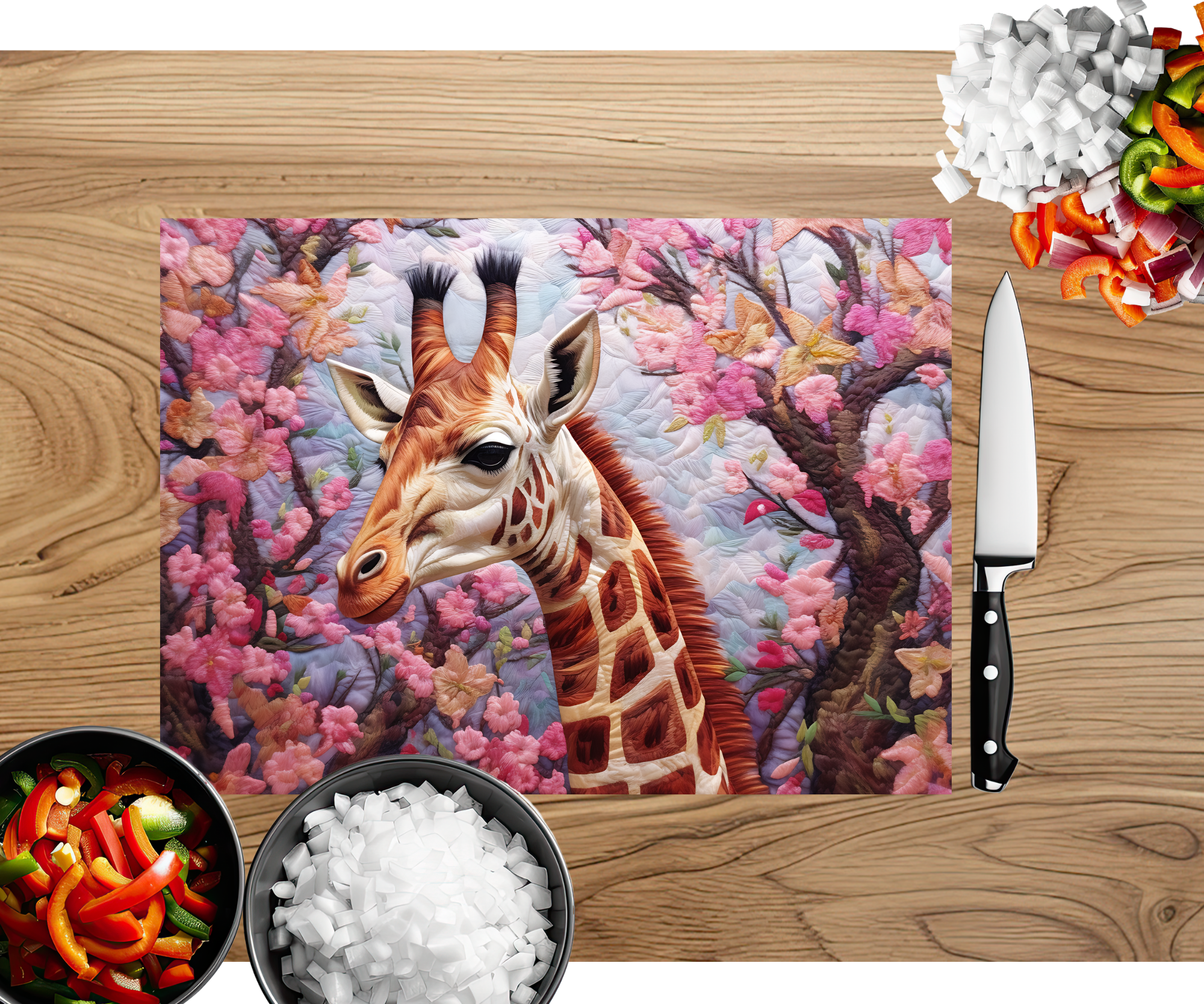 Gentle Giraffe Dreams Cutting Board