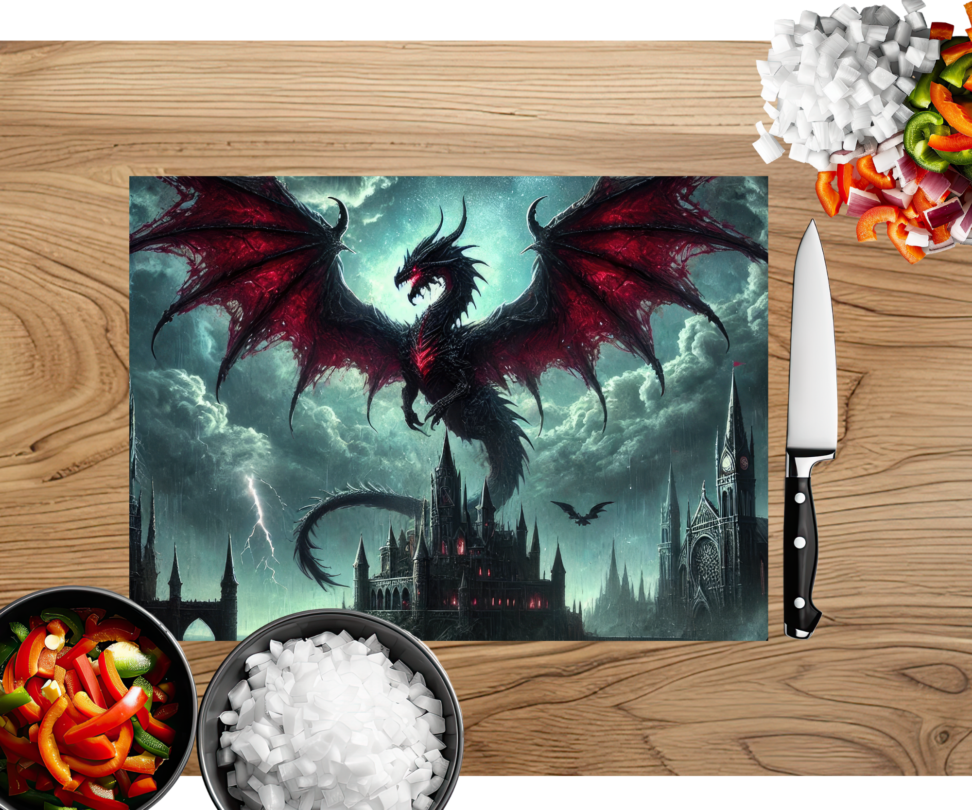 Majestic Dragon Scales Cutting Board