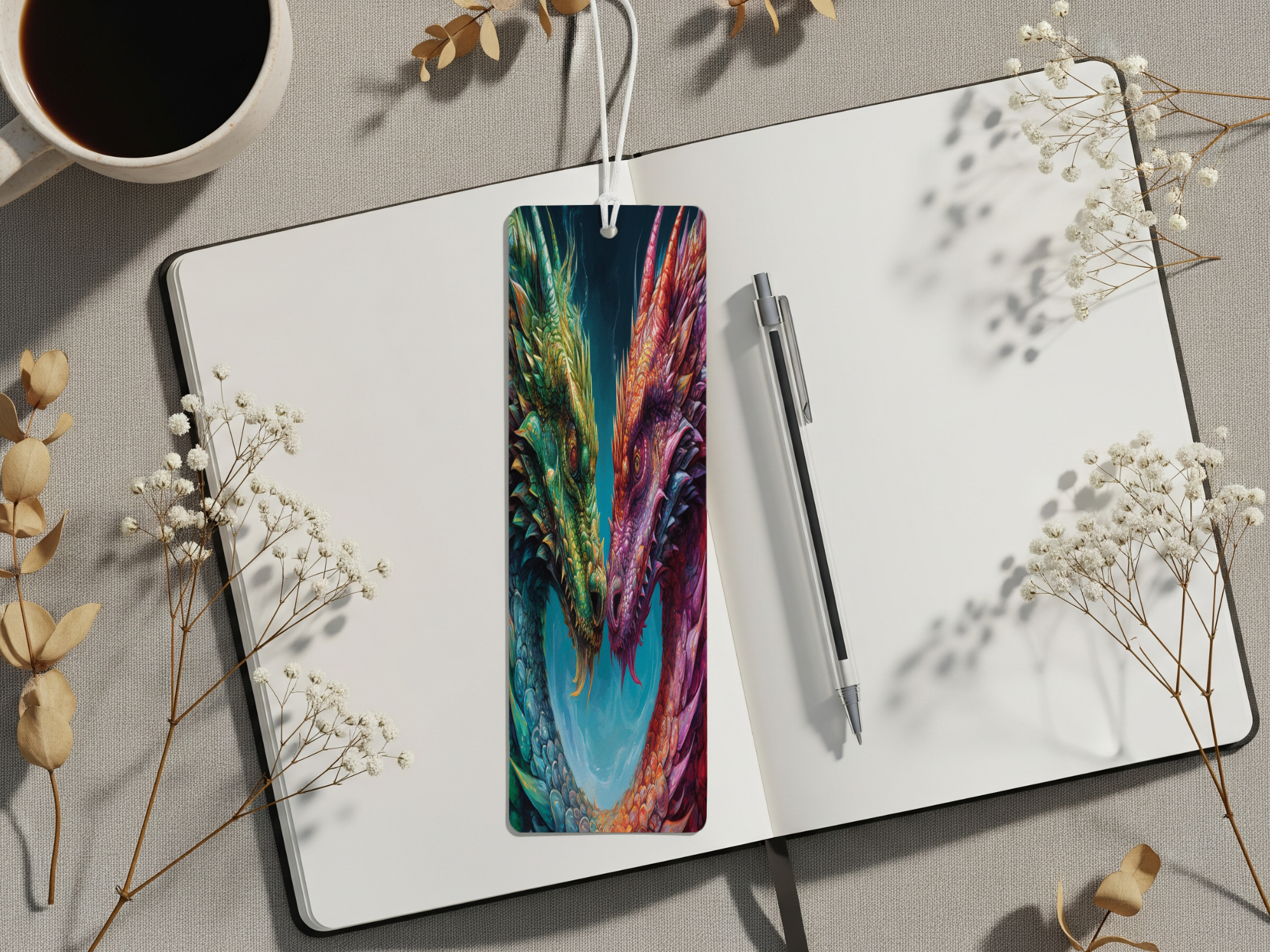 Aluminum Metal Bookmarks, Dragon Images. Mark your place in every adventure with a mystical dragon companion