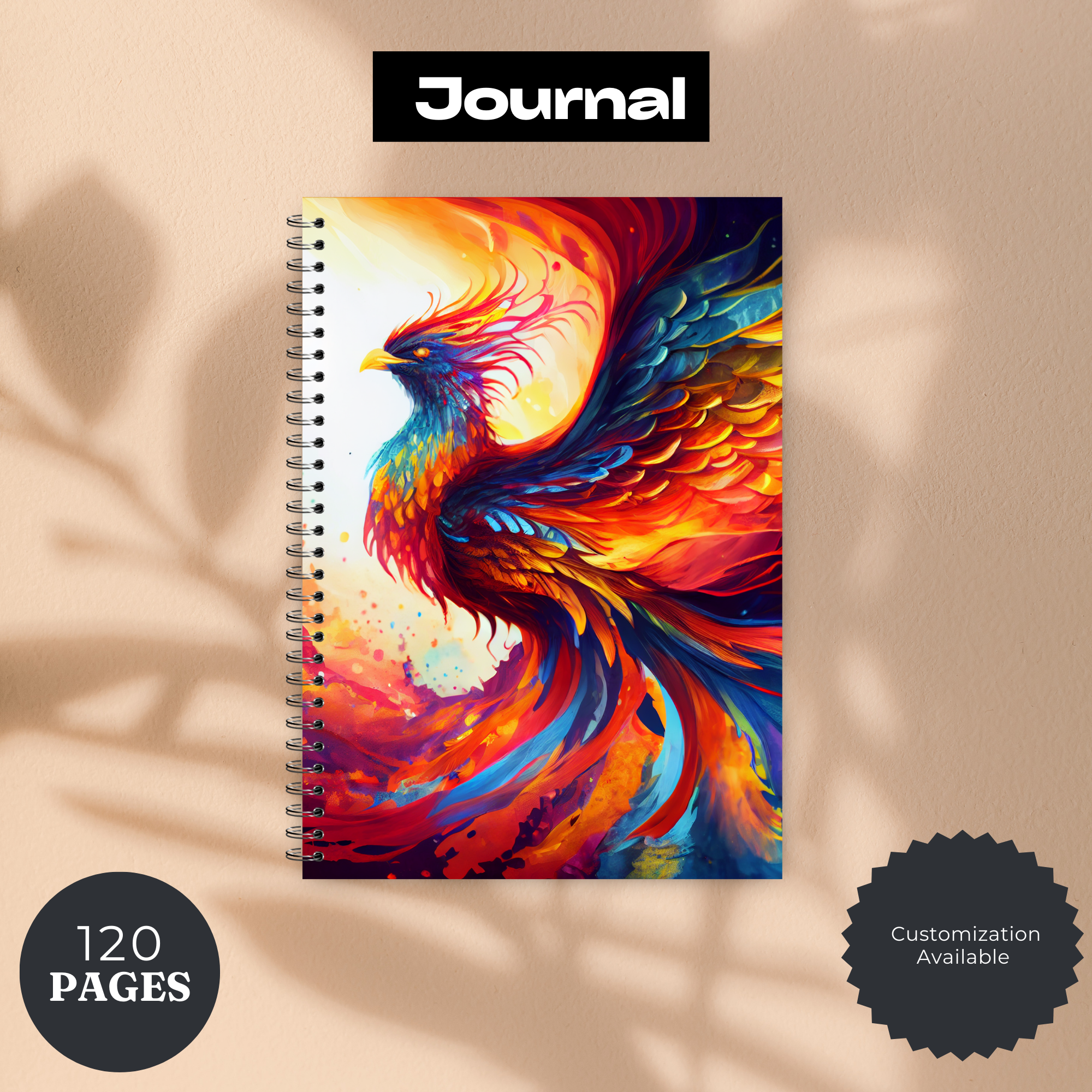 Phoenix Journal - 120 Page Lined Notebook for Writing & Planning