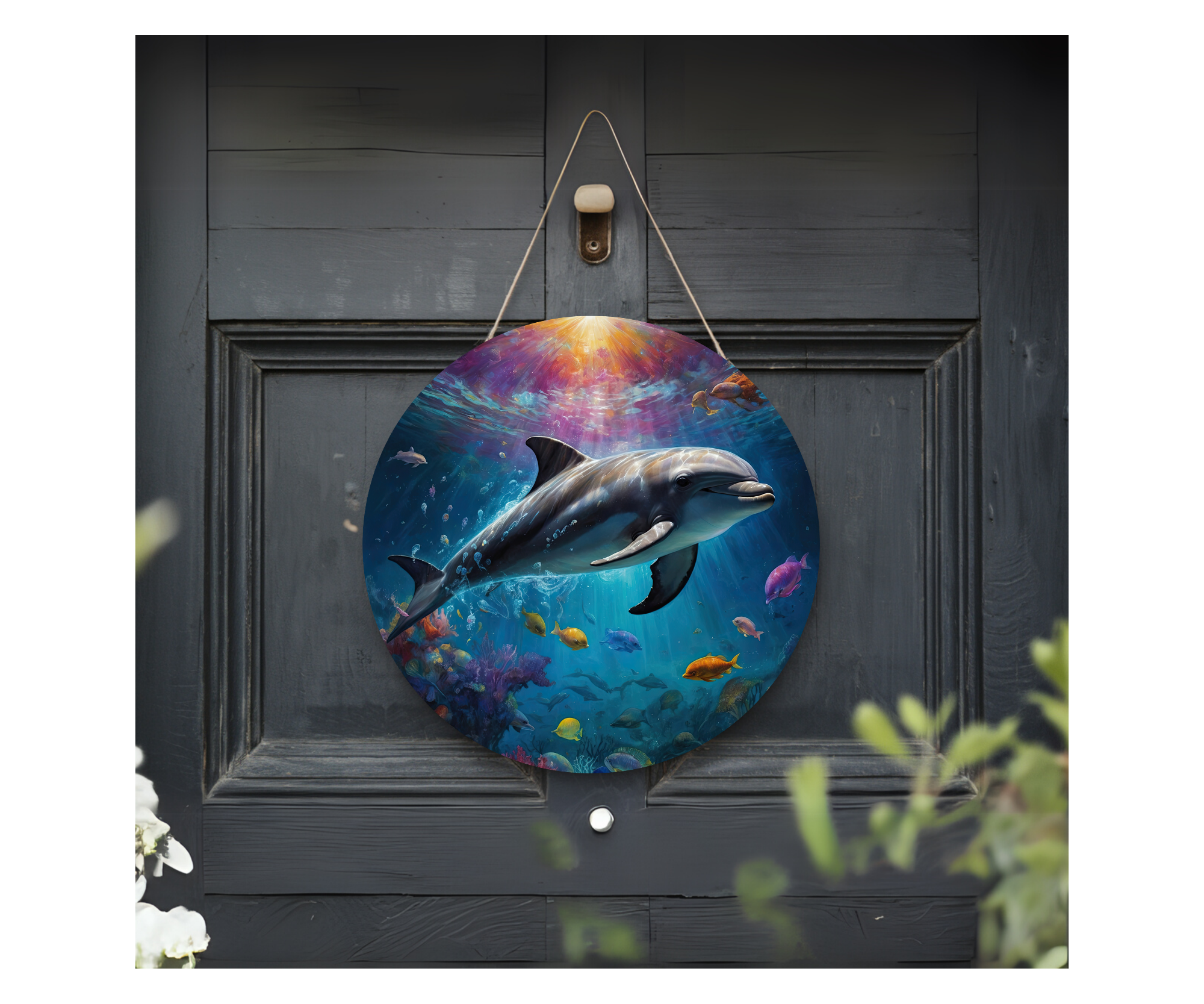 Make a Splash Dolphin Door Signs, Multiple images options.
