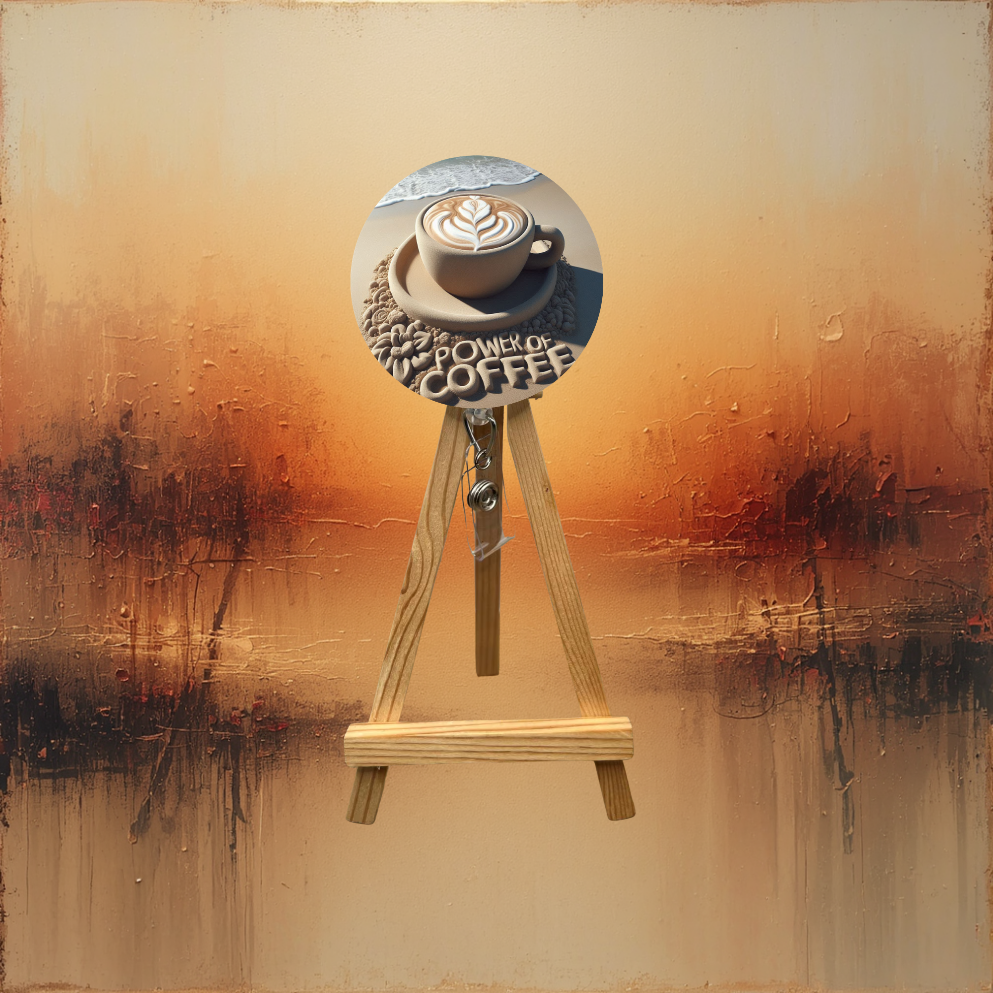 Rise & Grind Badge Pull. Multiple Images available. Add beads or shimmer glitter options.