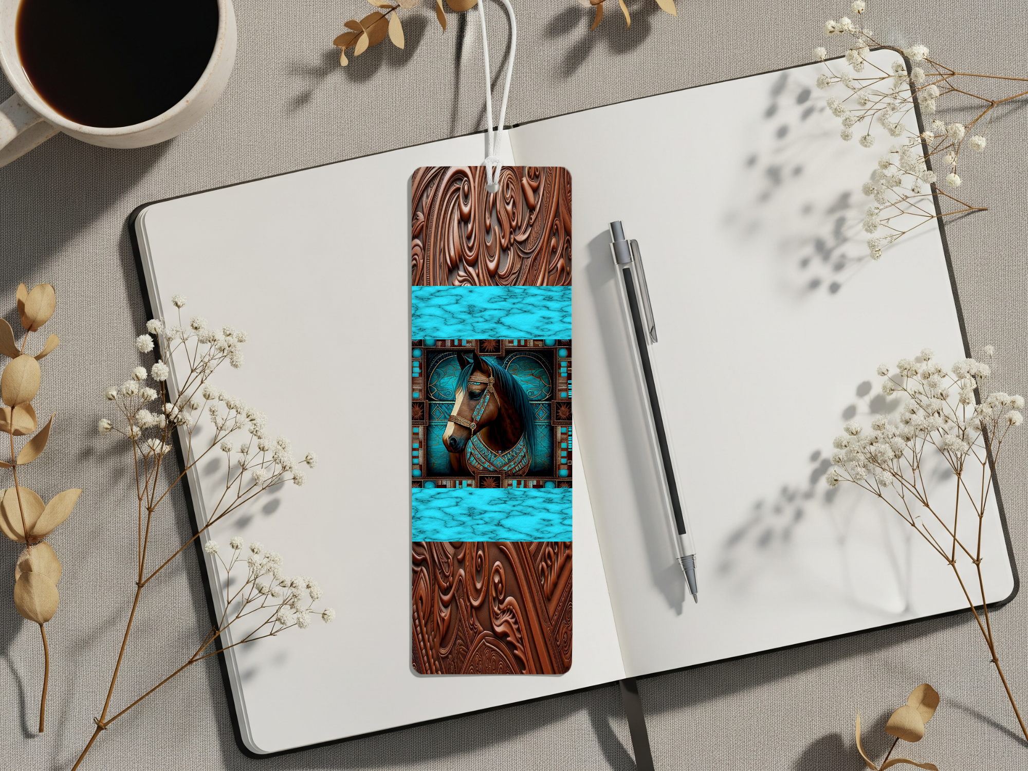 Aluminum Metal Bookmarks, Horse Images