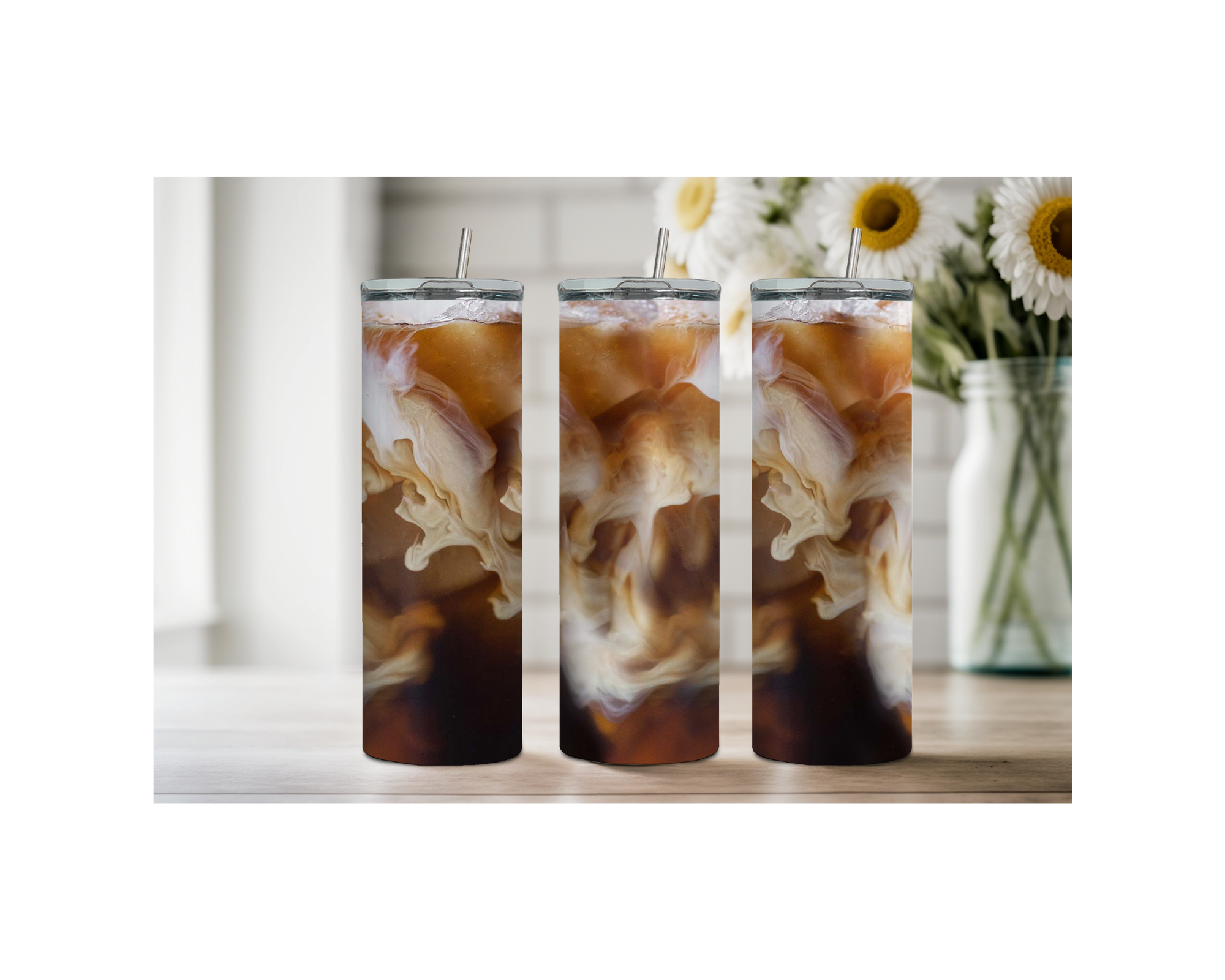 Brew‑tiful Day 20 oz Coffee Tumbler. Stainless-Steel Tumblers. Multiple Sizes and Images Available.