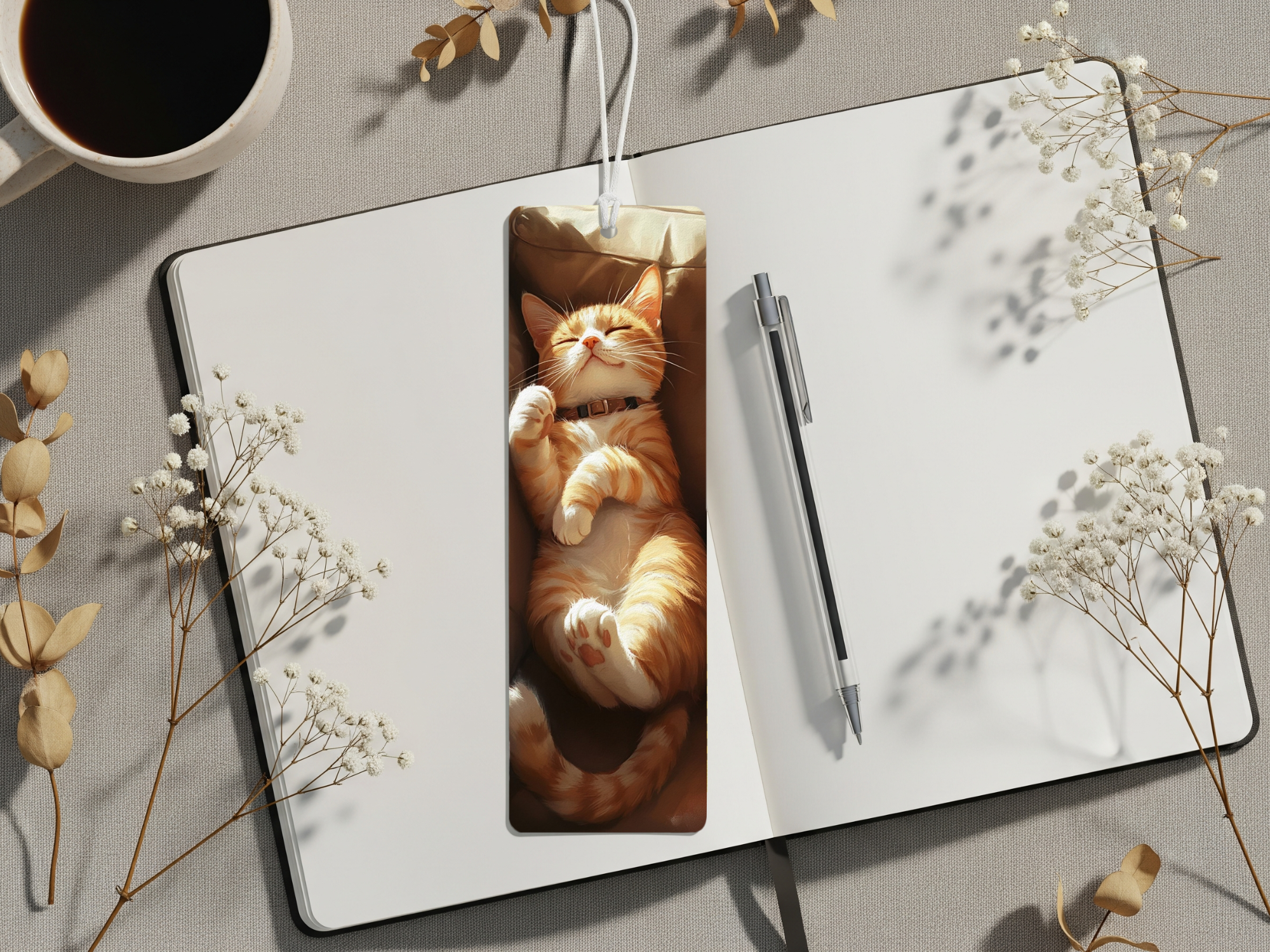 Aluminum Metal Bookmarks, Cat Images. A purr‑fect pause in your story