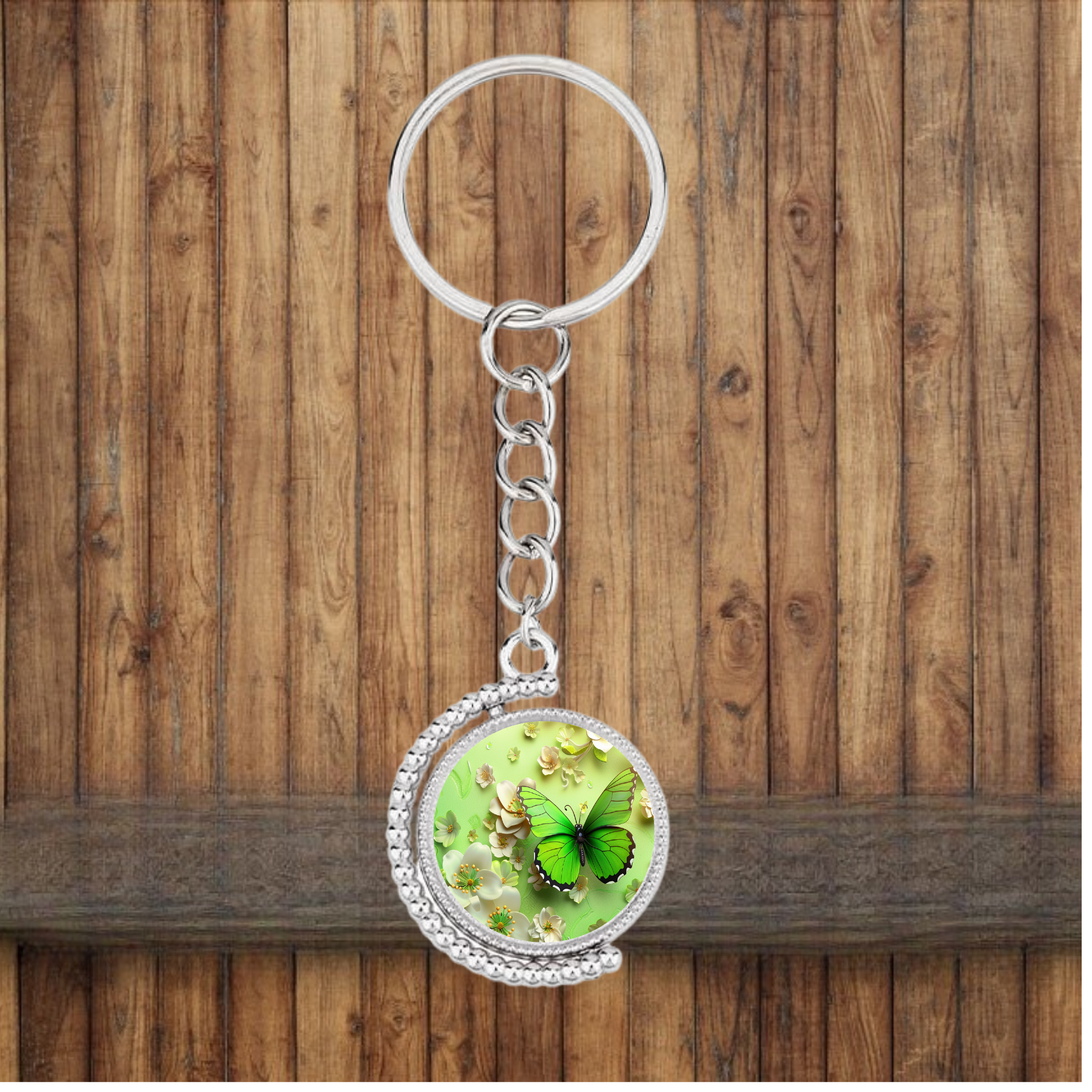 Bezel Butterfly Keychain