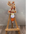 Patchwork Deer Fall Badge Pull