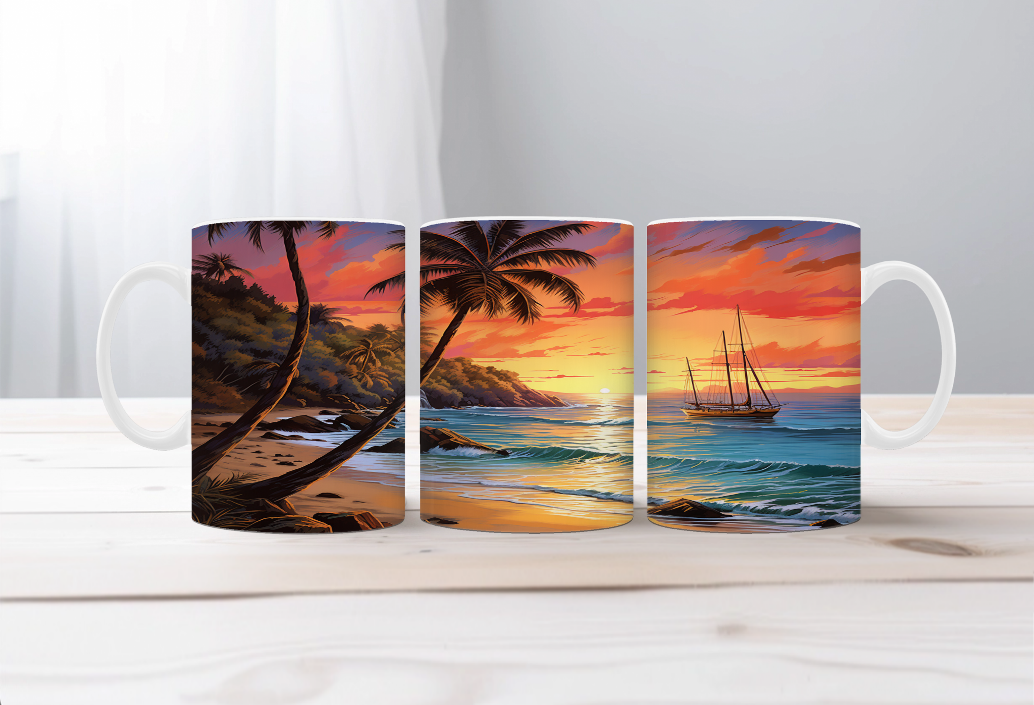 Beachy Bliss coffee mugs