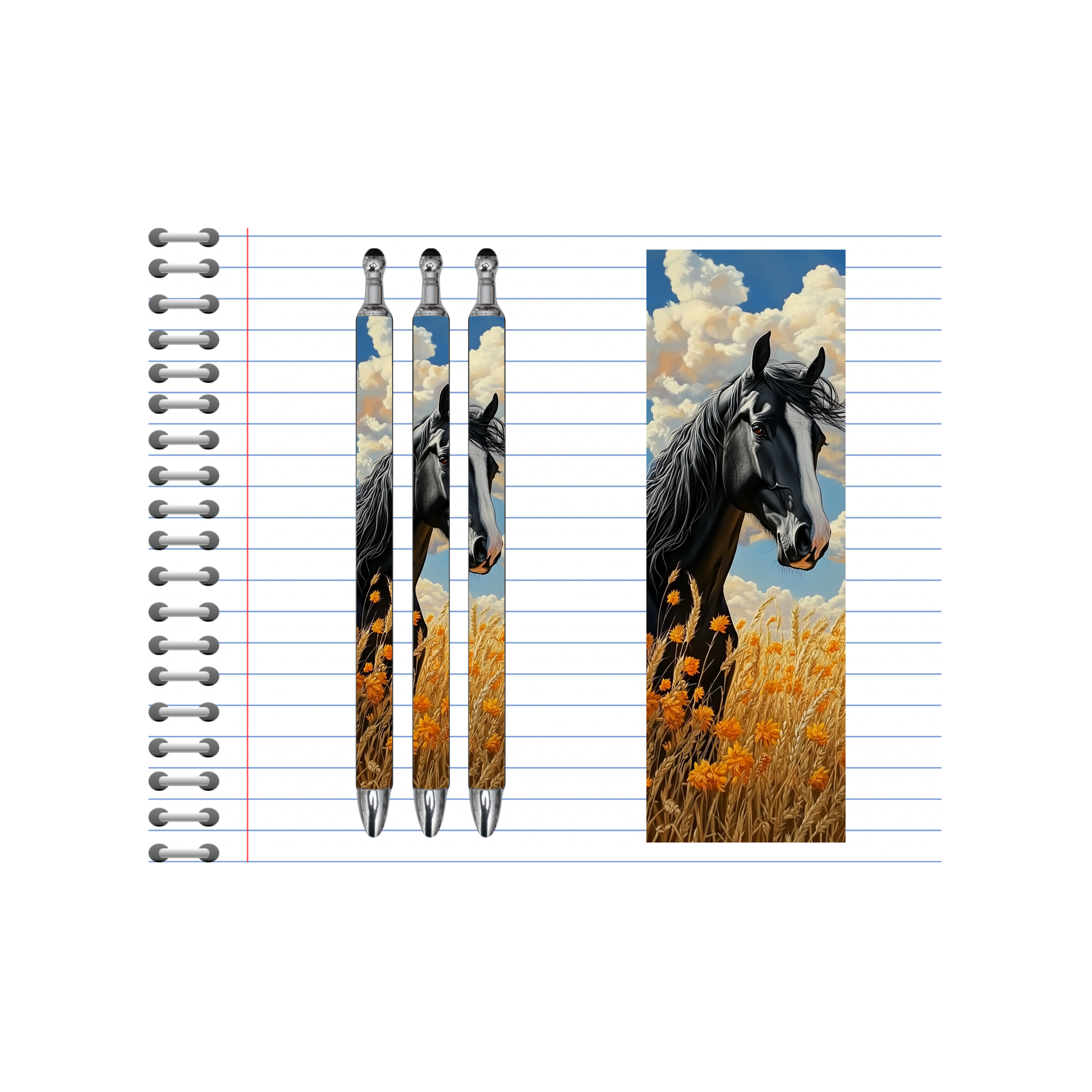 Refillable Pens, Horse Images multiple options and Images available