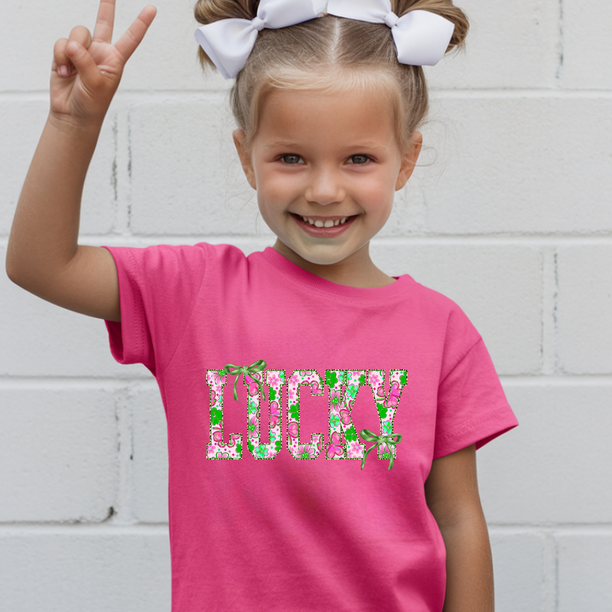 Pink And Green Lucky Kids