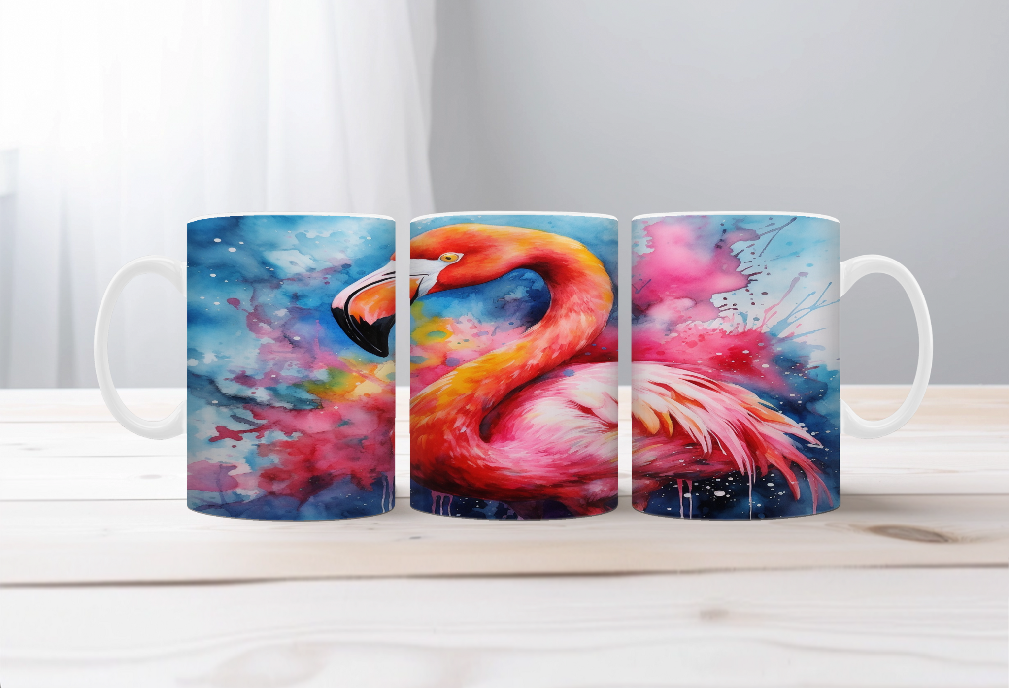 Sunshine & Whimsy Flamingo Mugs