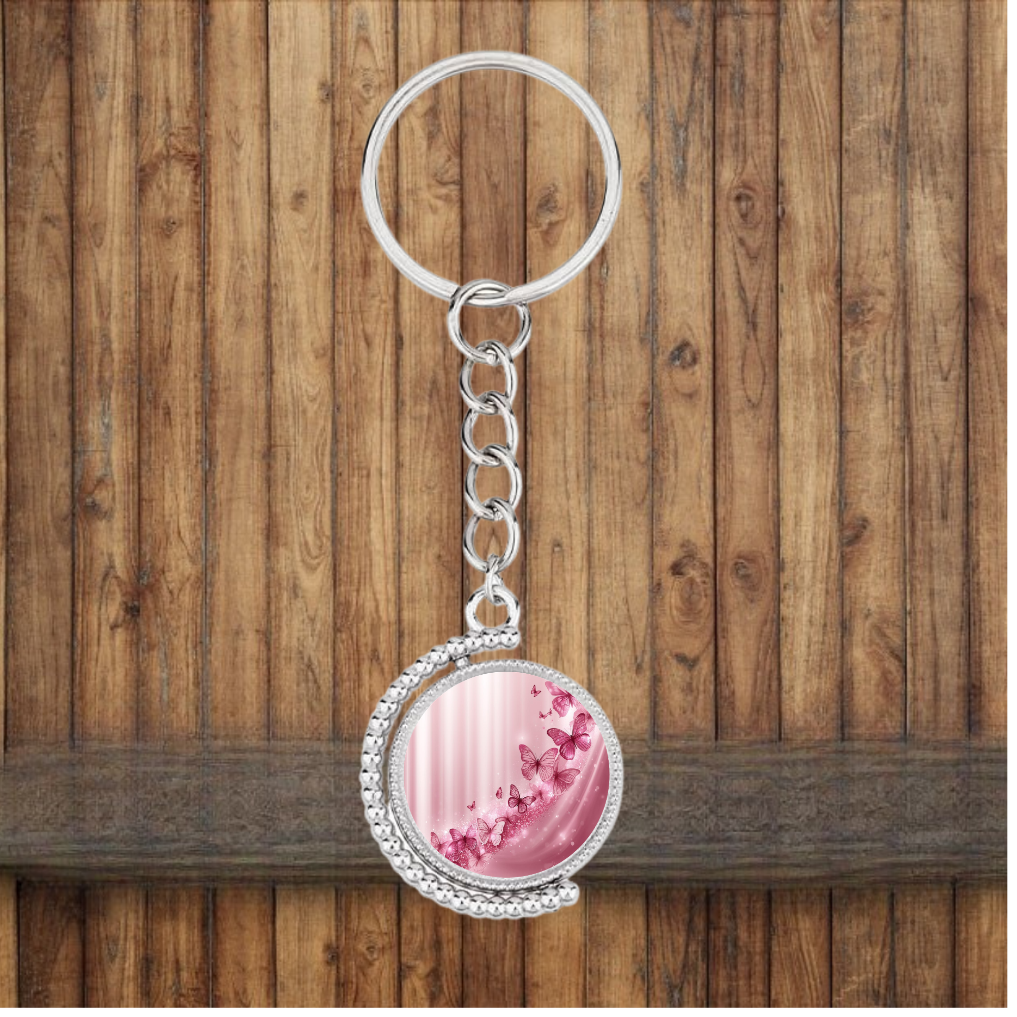 Bezel Butterfly Keychain