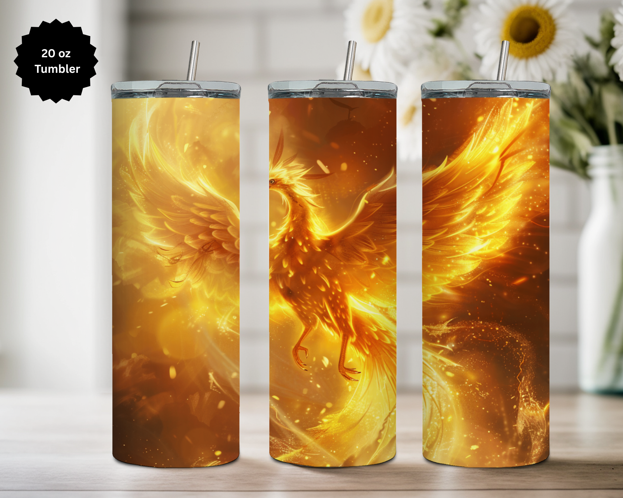 Phoenix 20 oz Stainless Steel Tumbler - Rise & Shine Collection