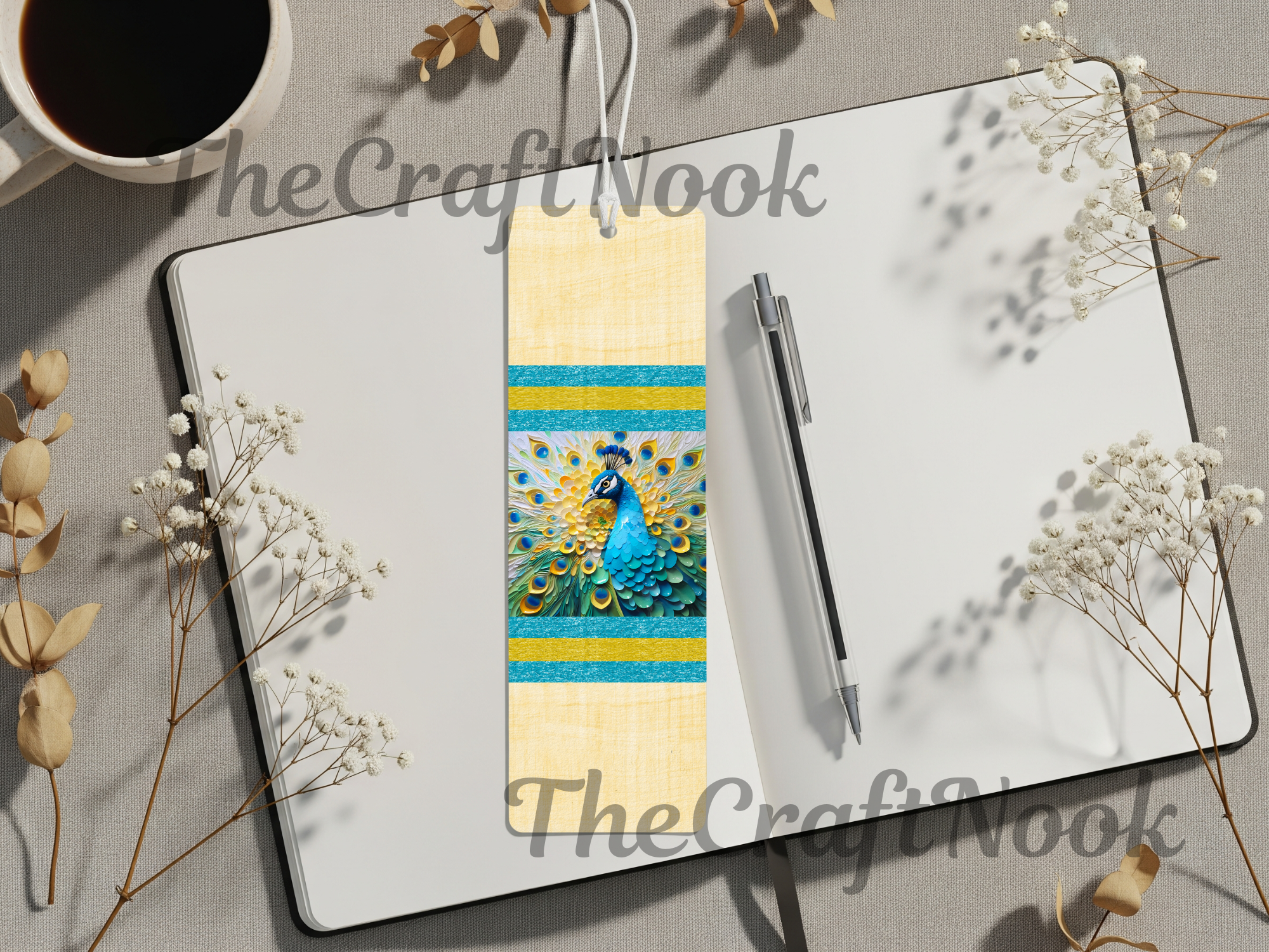 Aluminum Metal Bookmarks, Peacock Images, A little luxury for every chapter