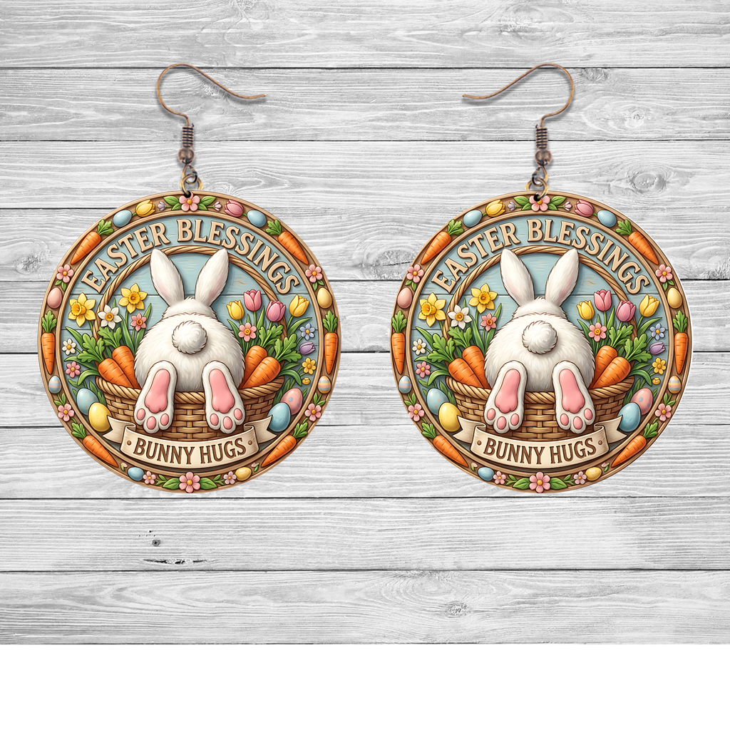 Easter Blessings – Bunny Hugs Earrings