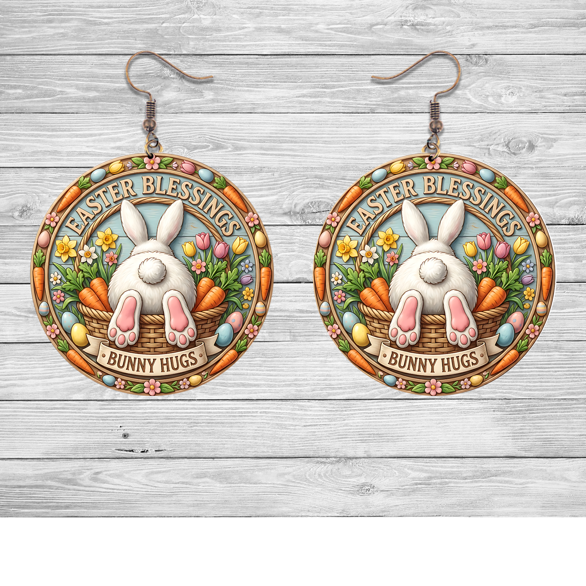 Easter Blessings – Bunny Hugs Earrings