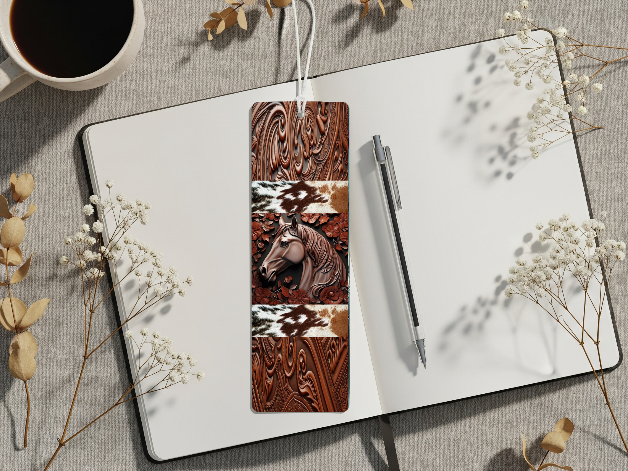Aluminum Metal Bookmarks, Horse Images